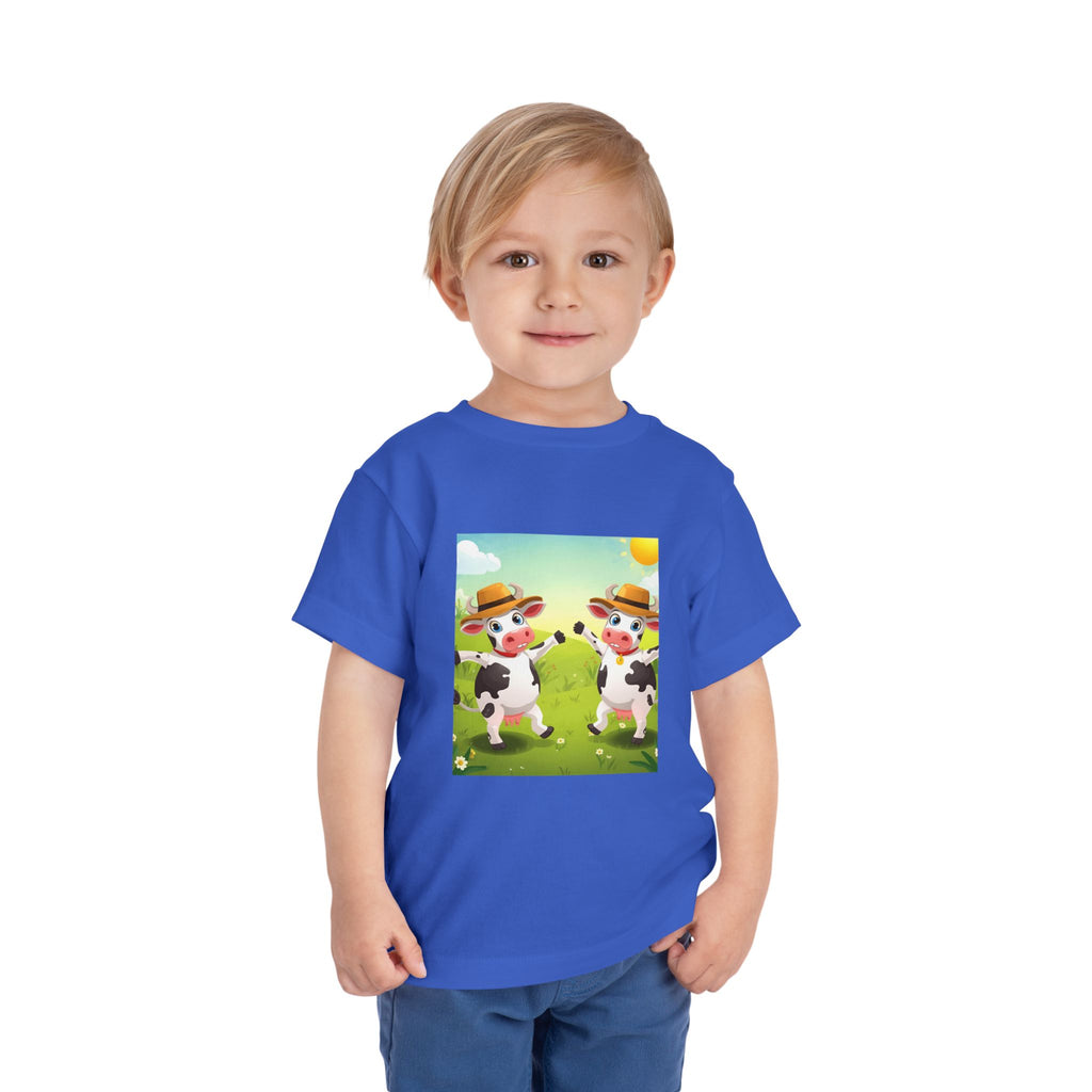 Cute Cow Fun Farm Toddler Short Sleeve Tee