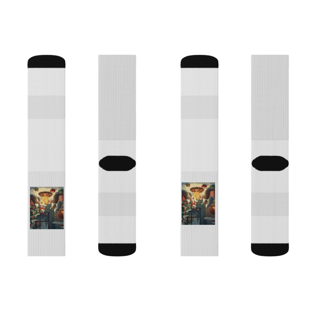 Cute Christmas Sublimation Socks for Creative Souls, Art-Inspired Wear, Unique Gift for Artists, Stylish Apparel for Any Occasion, Cozy Home Decor