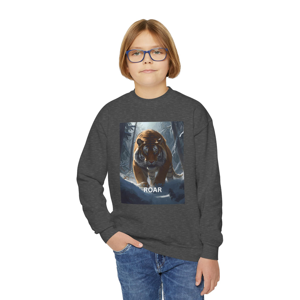 Tiger Roar Snow Youth Crewneck Sweatshirt