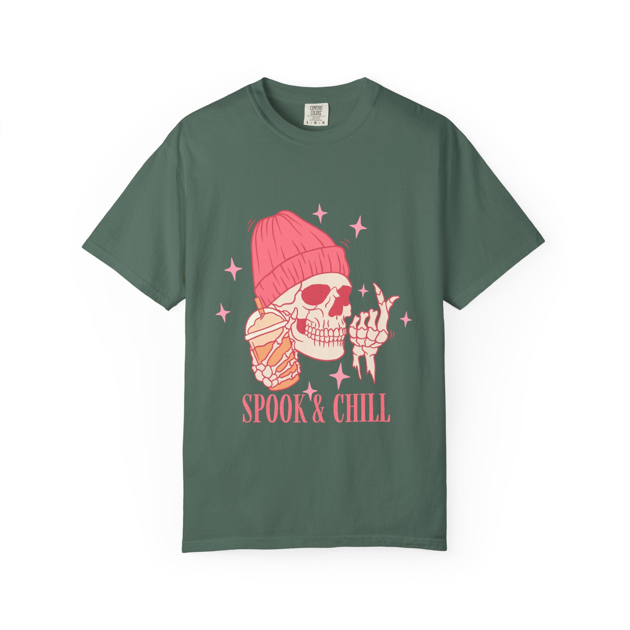 Spook & Chill T-Shirt, Fun Graphic Tee for Halloween, Unisex Casual Wear, Gifts for Ghost Lovers, Trendy Fall Apparel