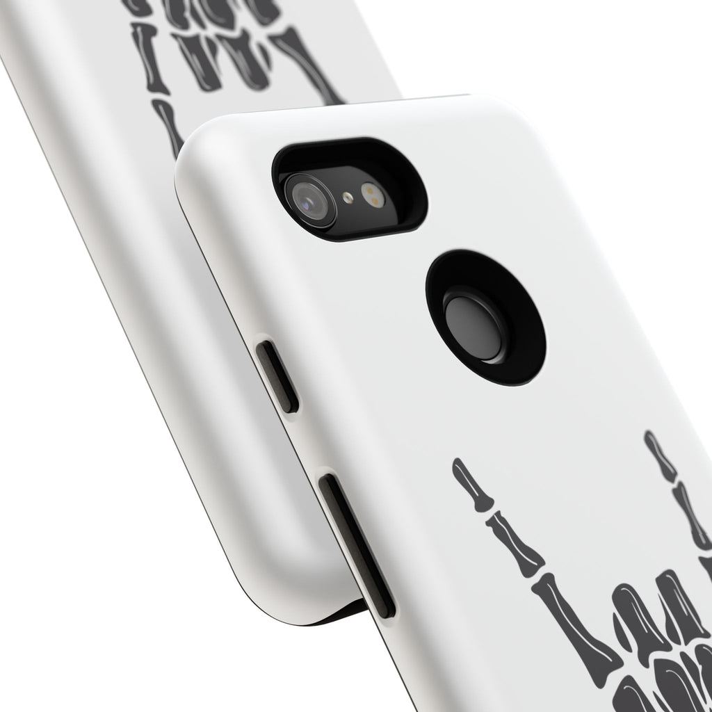 Rock On Skeleton Phone Case, Edgy Phone Cover, Tough Cases for Music Lovers, Halloween Accessories, Gifts for Him