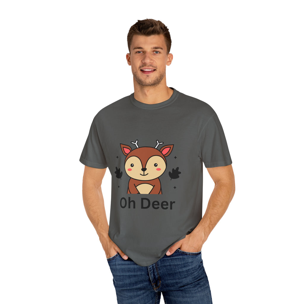 Cute 'Oh Deer' Unisex T-Shirt, Funny Animal Tee, Gift for Animal Lovers, Perfect for Birthdays and Holidays, Casual Wear