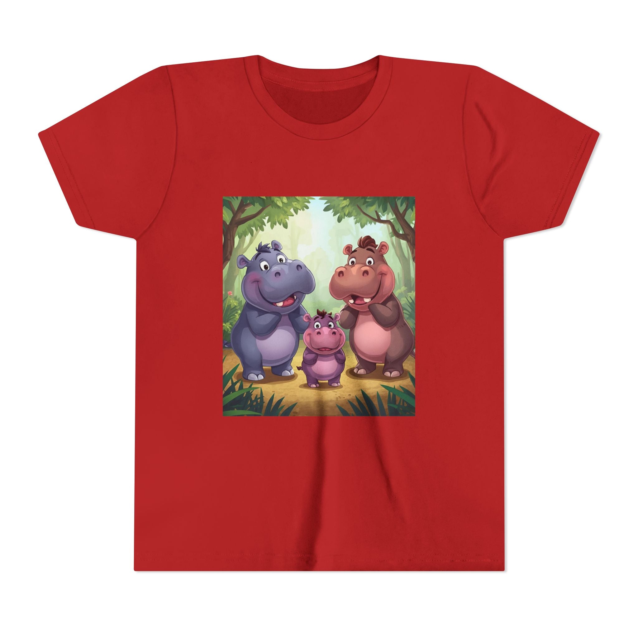 Hippo Cute Youth Short Sleeve Tee