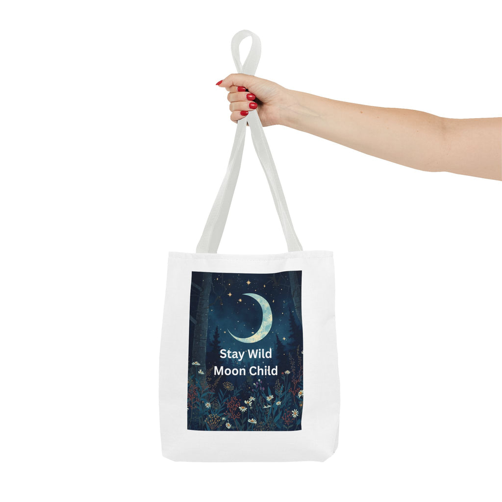 Stay Wild Moon Child Tote Bag - Stay Wild, Bohemian Bag, Eco-Friendly Tote, Astrology Gift, Festival Essential