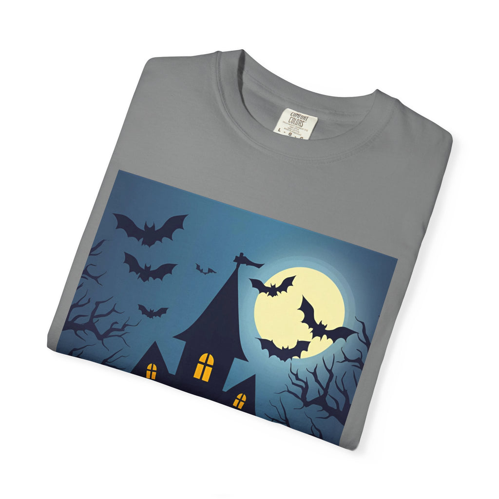 Haunted House T-Shirt, Spooky Halloween Tee, Unisex Shirt, Fall Apparel, Ghostly Graphic Tee, October Celebration Outfit