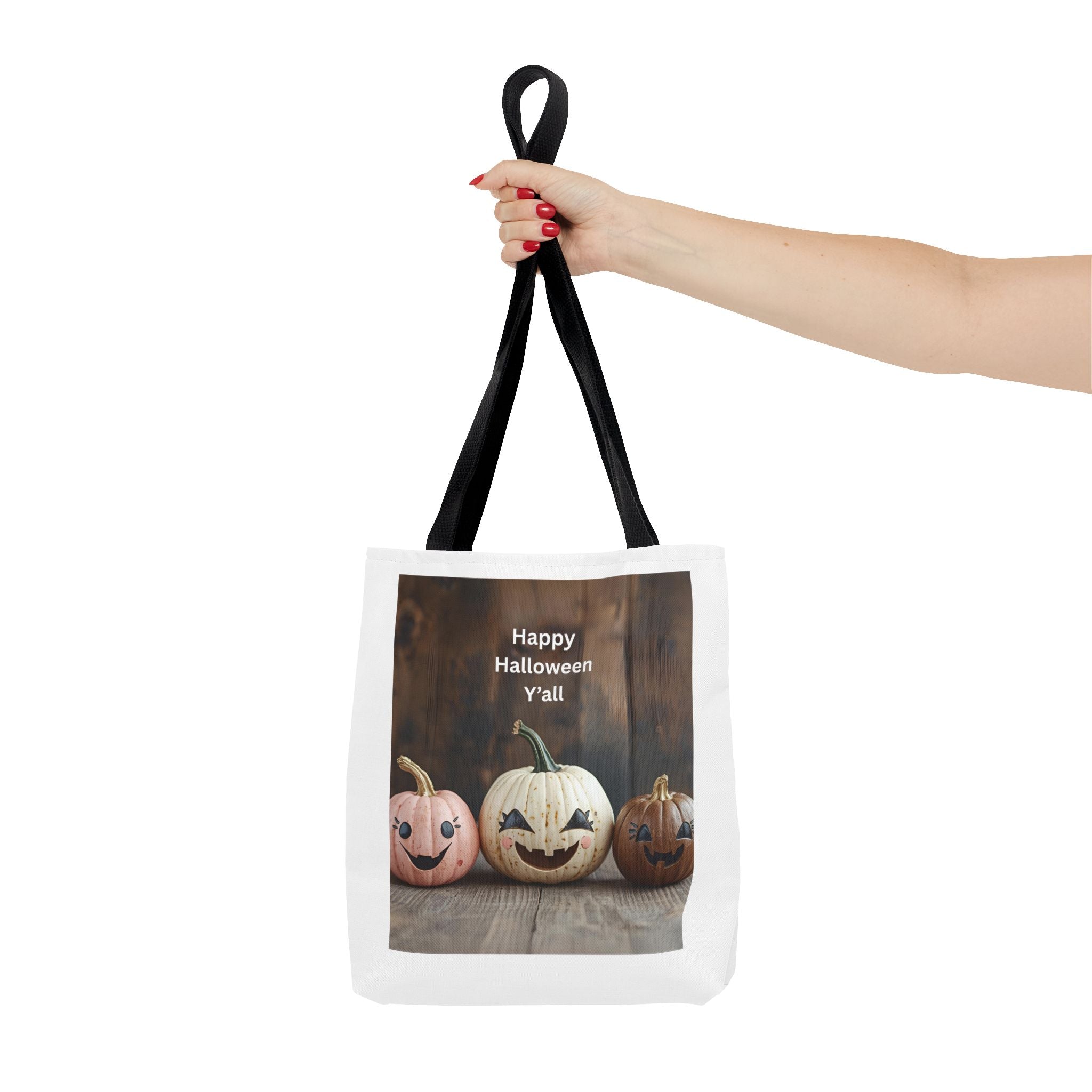 Happy Halloween Pumpkin Tote Bag, Halloween Gift, Trick or Treat Bag, Fall Tote, Spooky Season Decor, Fun Autumn Accessory
