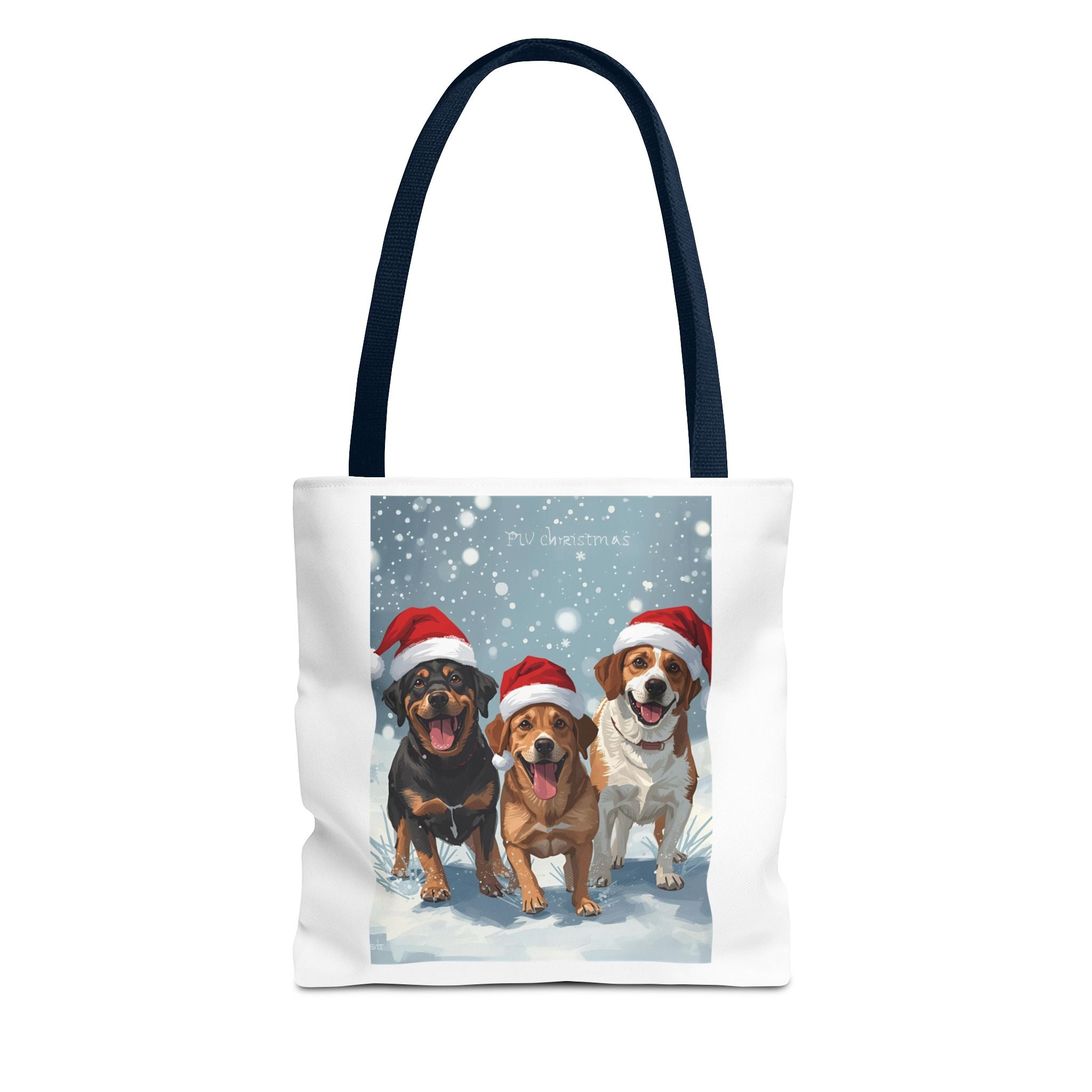 Christmas Dogs Tote Bag | Festive Pet Lover Gift, Snowy Holiday Shopping, Cute Animal Tote, Winter Accessory, Gift for Dog Owners