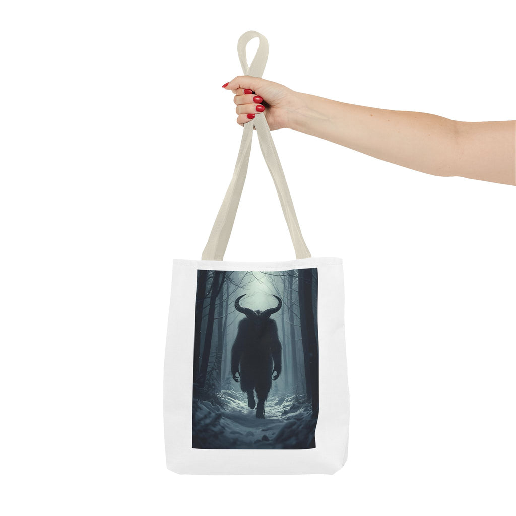 Spooky Forest Mythical Creature Tote Bag, Unique AOP Tote, Forest Design Bag, Eco-Friendly Shopping Bag, Gift for Nature Lovers, Stylish Carryall