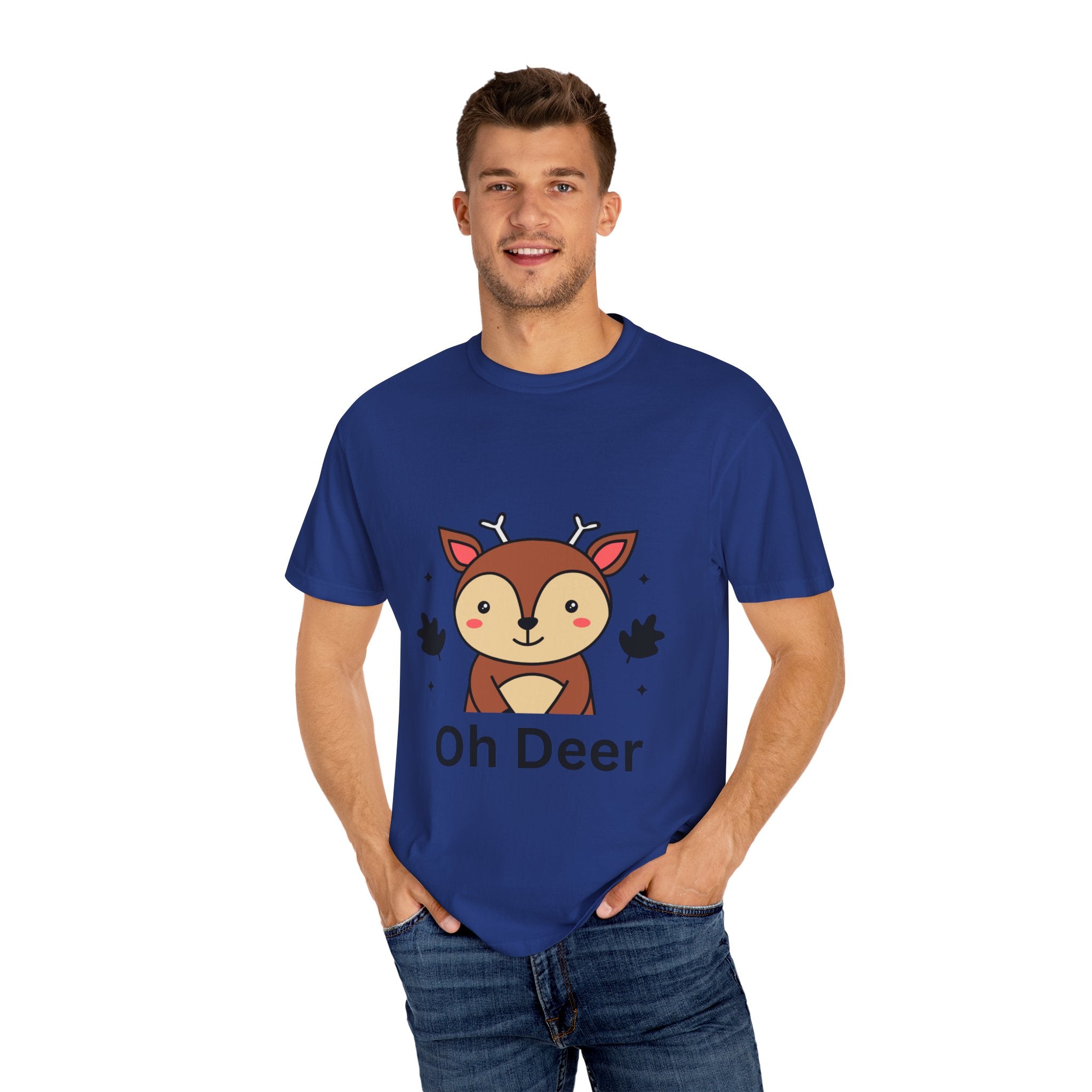 Cute Animal Graphic T-Shirt, Oh Deer Tee, Gift for Animal Lovers, Funny Shirt for Family, Casual Wear, Unisex Fashion