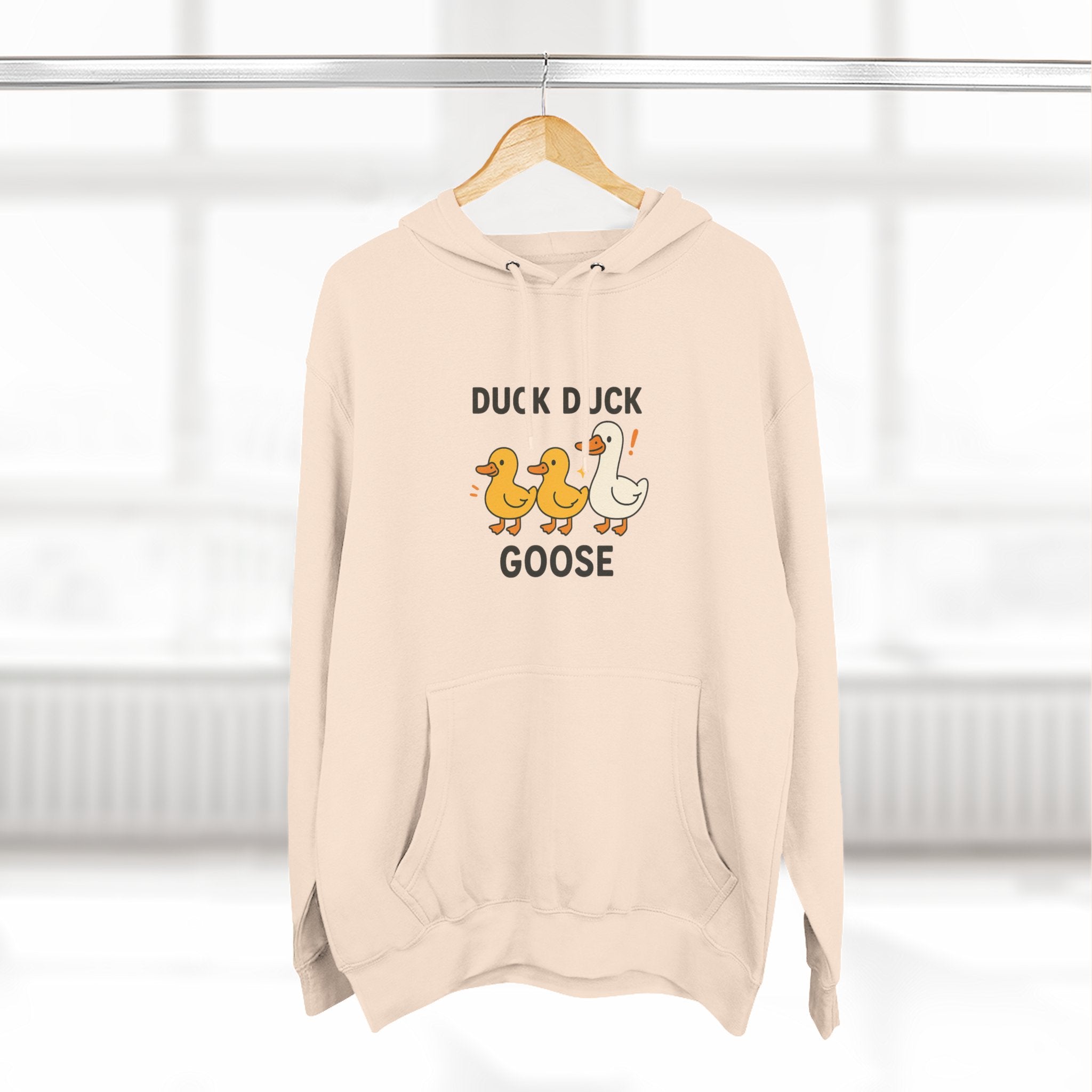 Cute Duck Duck Goose Hoodie, Funny Fleece Sweatshirt, Gift for Kids and Adults, Perfect for Fall and Casual Wear