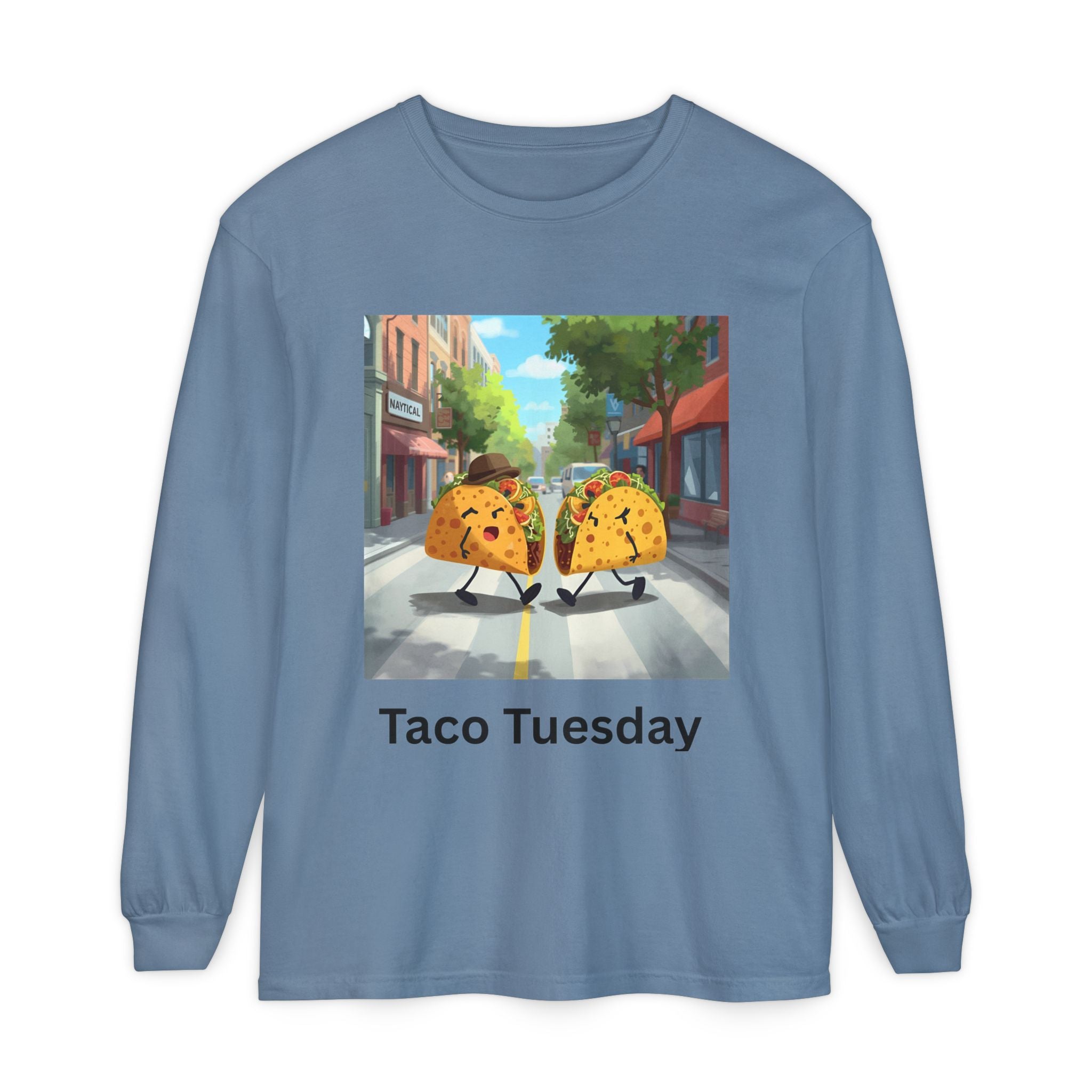 Taco Tuesday Unisex Garment-dyed Long Sleeve T-Shirt