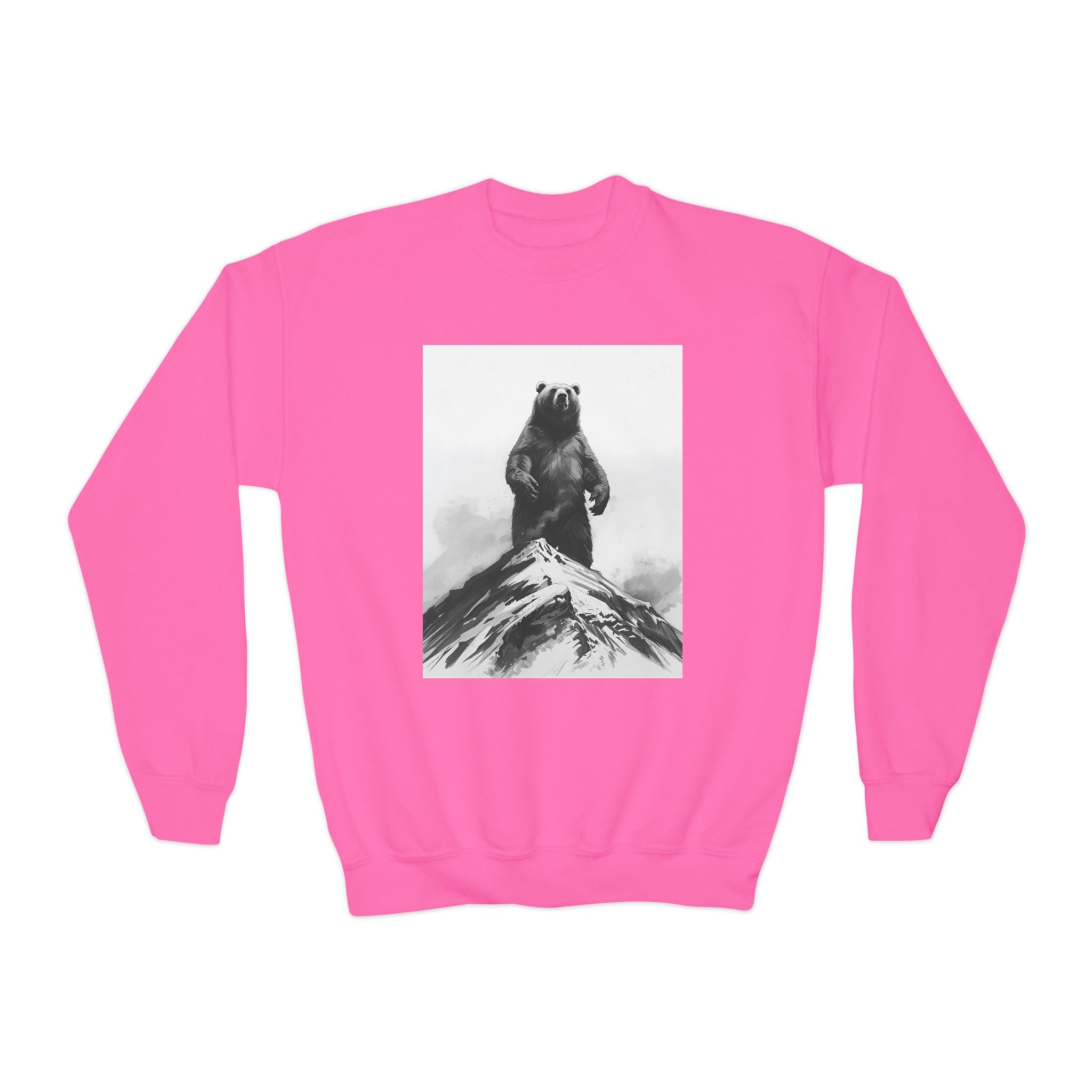 Bear Mountain Snow Youth Crewneck Sweatshirt