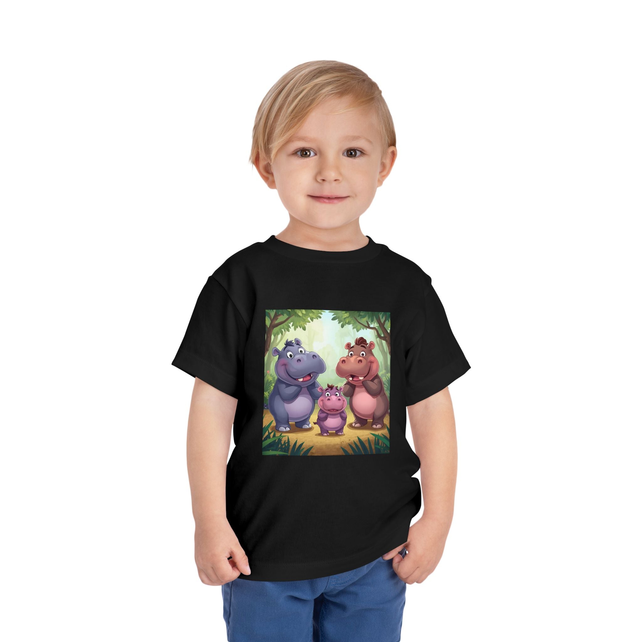 Hippo Cute Toddler Short Sleeve Tee