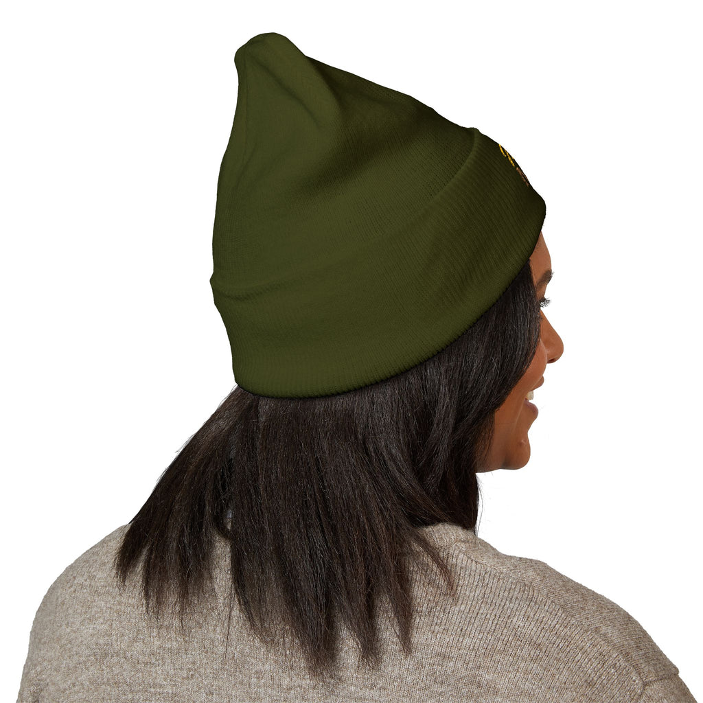Mama Mode Embroidered Cuffed Beanie — Cozy Mom Hat, New Mom Gift