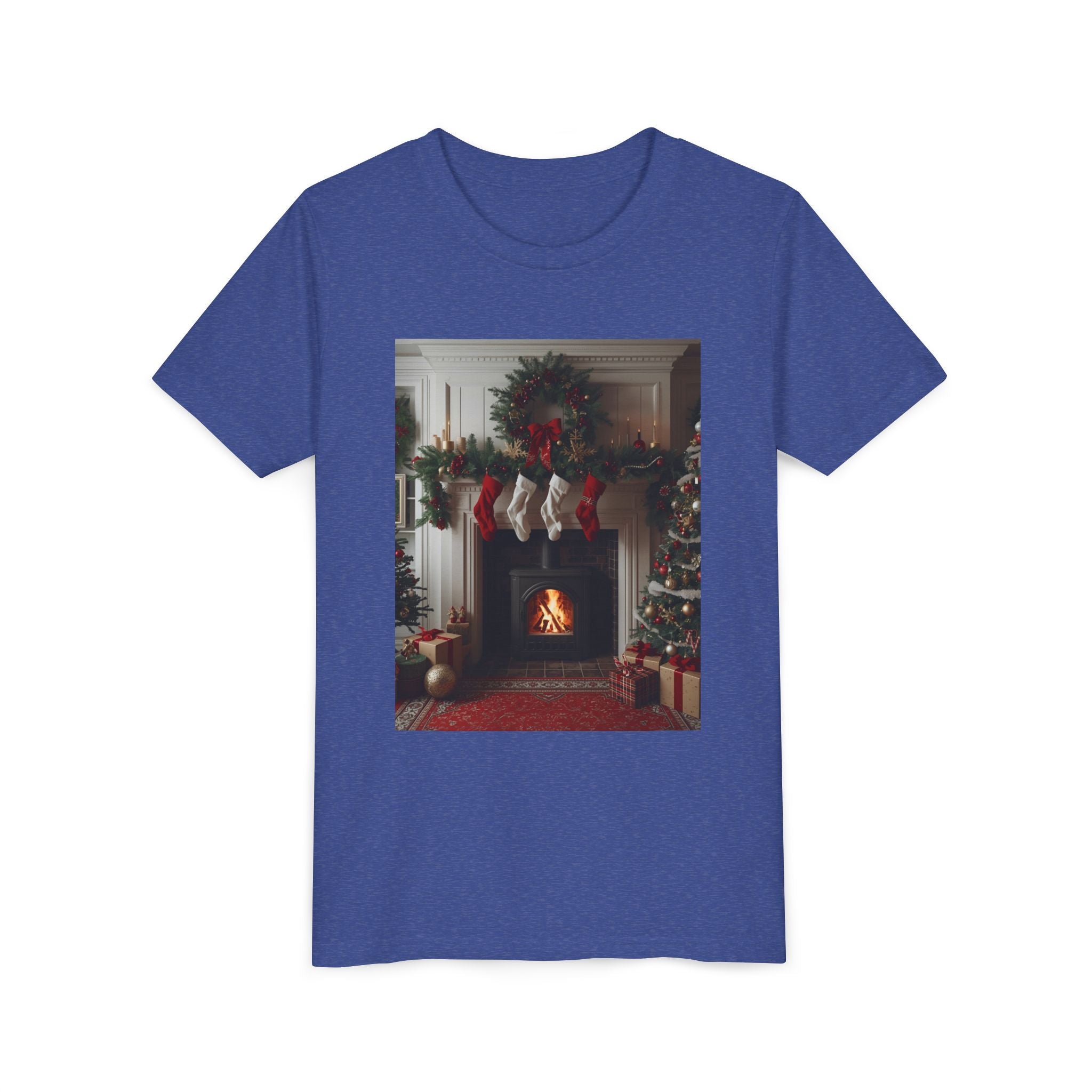 Cozy Christmas Youth Tee, Holiday Gift for Kids, Festive Short Sleeve Shirt, Winter Wear, Family Photos, Christmas Apparel