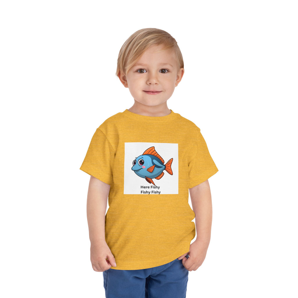 Here Fishy Fishy Fishy Toddler Short Sleeve Tee