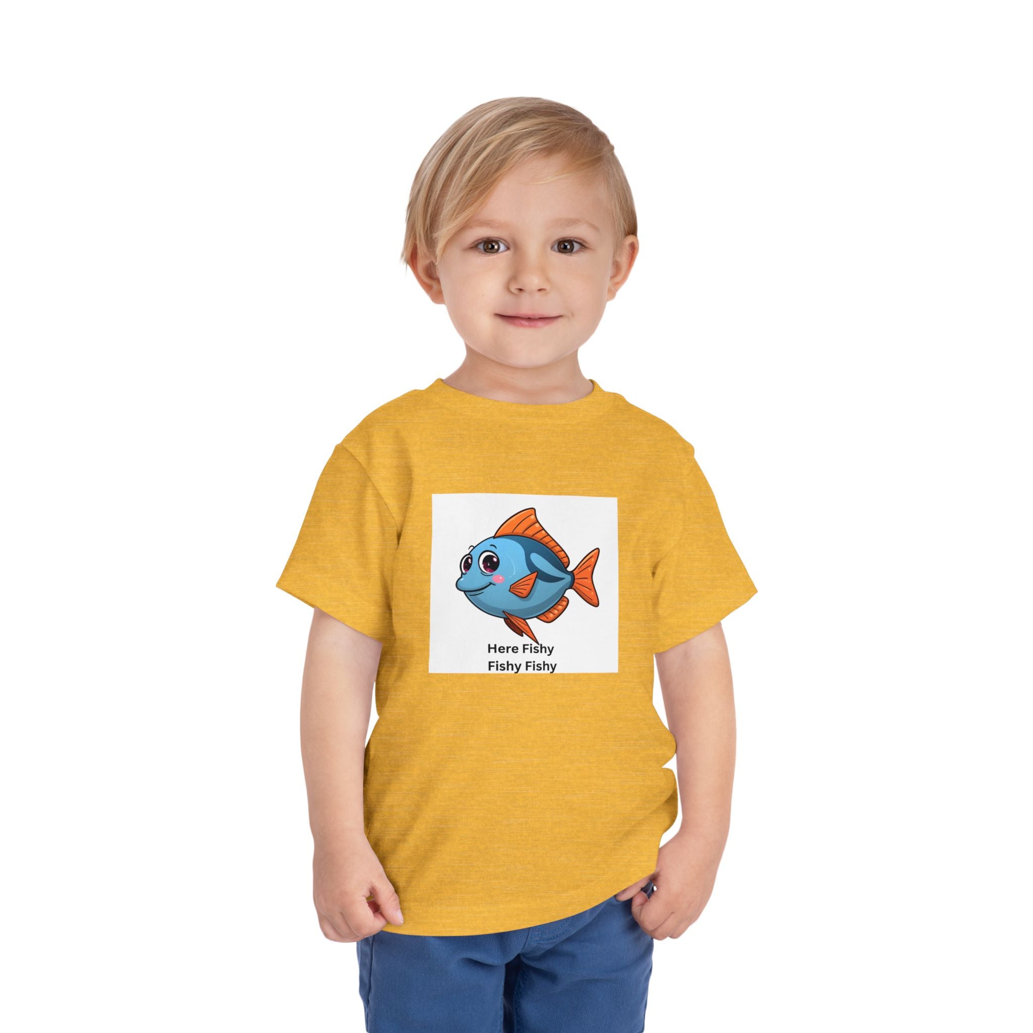 Here Fishy Fishy Fishy Toddler Short Sleeve Tee