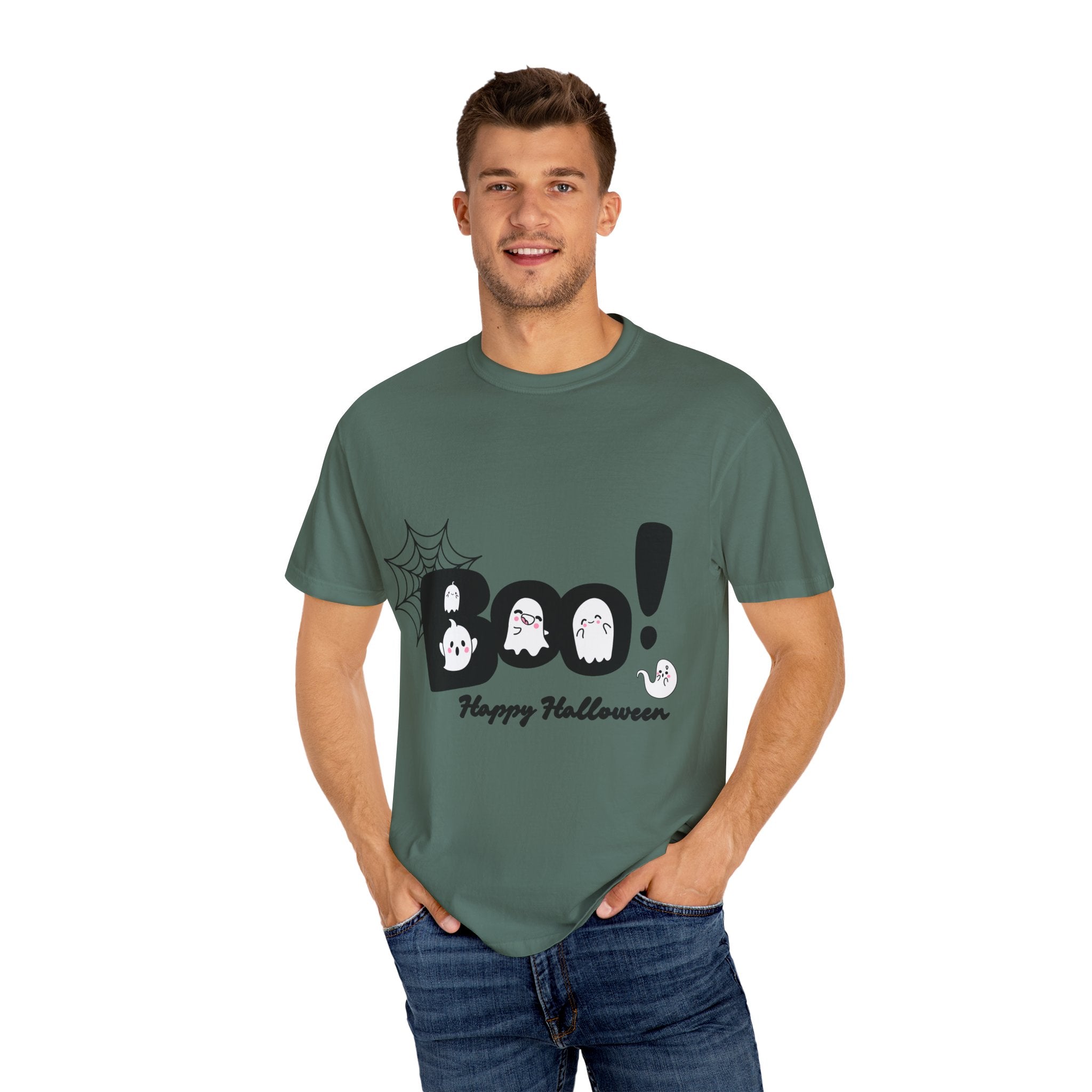 Halloween Boo T-Shirt, Spooky Fun Tee for Halloween, Unisex Ghost Shirt, Boo! Halloween Gift, Fall Celebration Apparel