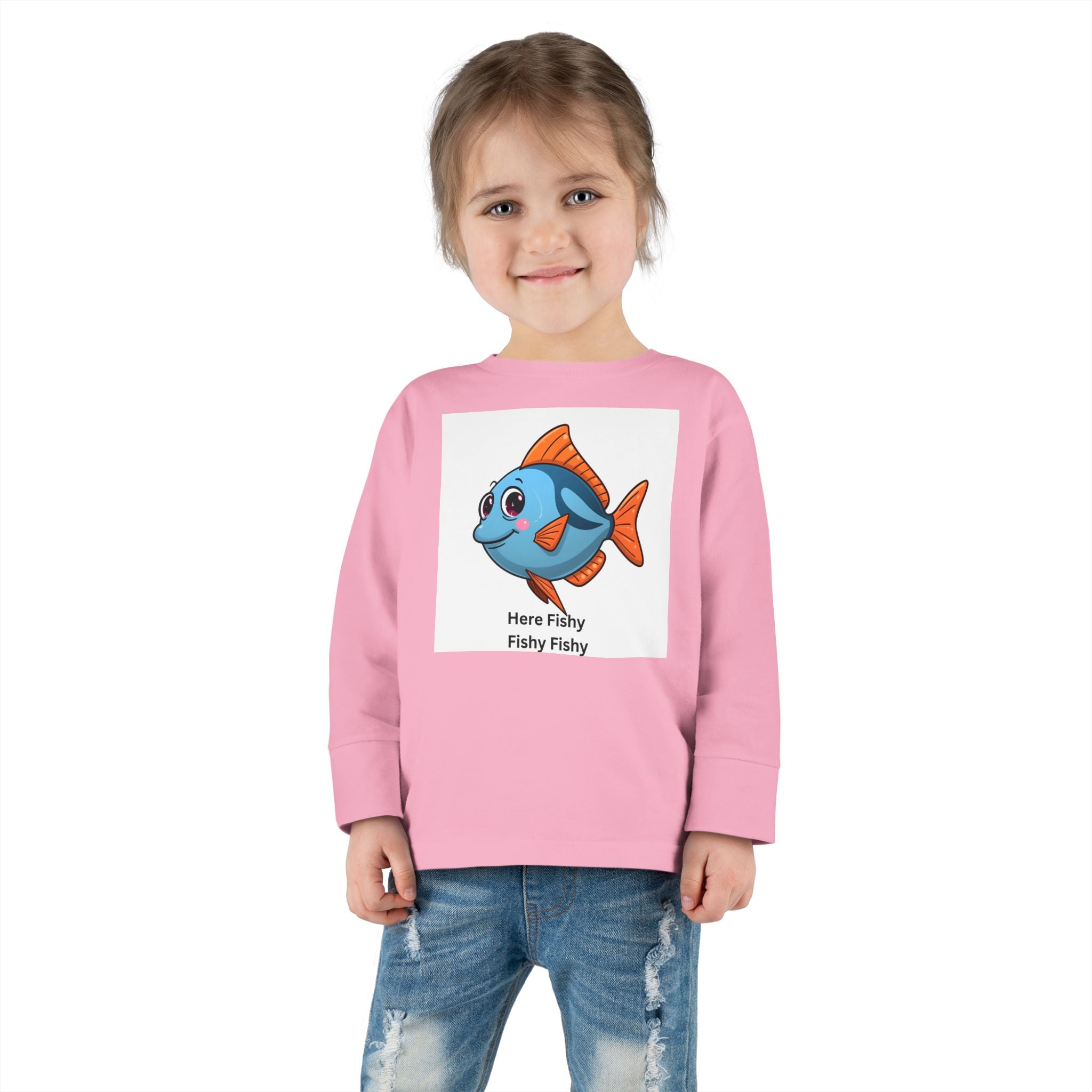 Here Fishy Fishy Fishy Toddler Long Sleeve Tee
