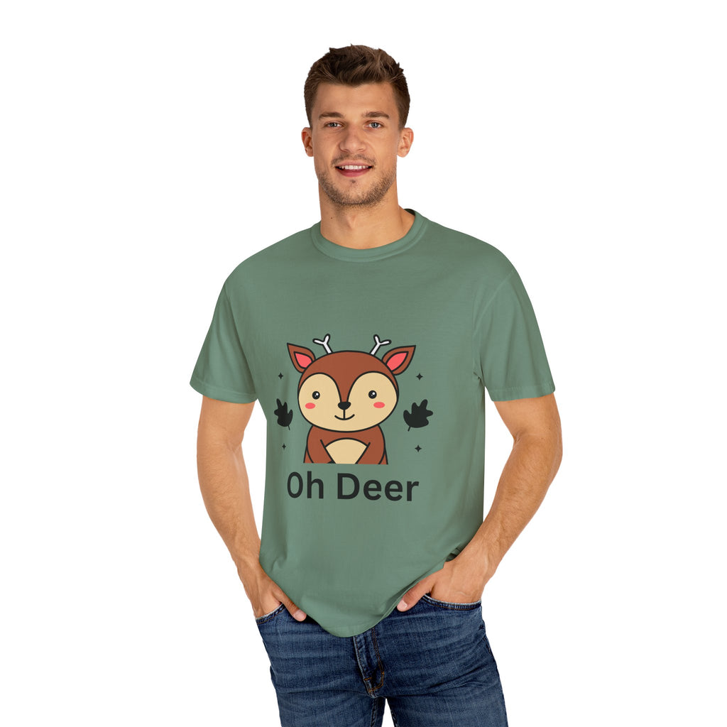 Cute 'Oh Deer' Unisex T-Shirt, Funny Animal Tee, Gift for Animal Lovers, Perfect for Birthdays and Holidays, Casual Wear