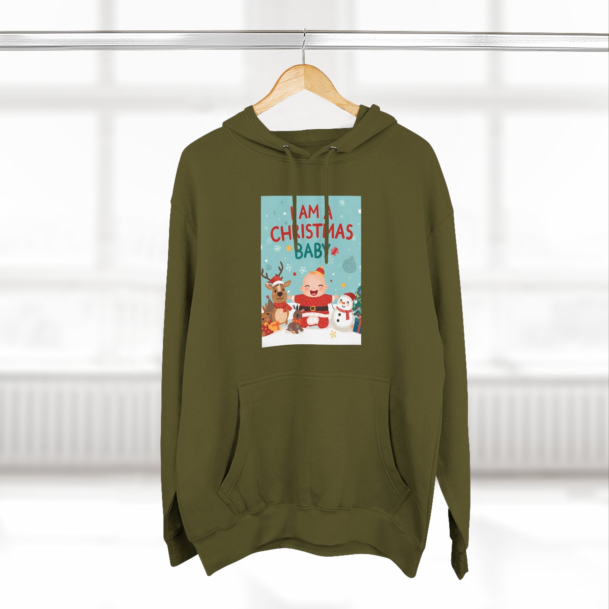 Chrstmas Three-Panel Fleece Hoodie