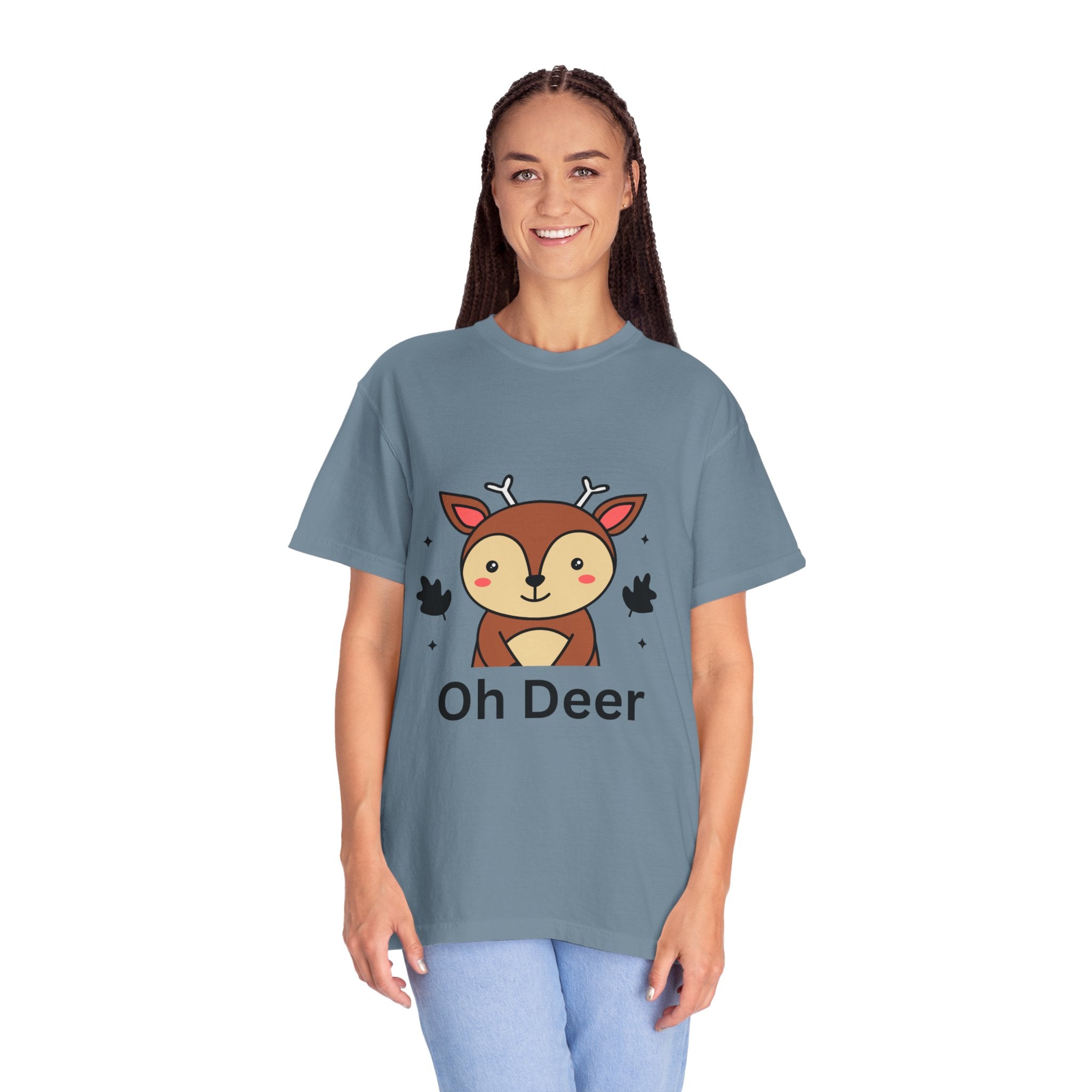 Cute 'Oh Deer' Unisex T-Shirt, Funny Animal Tee, Gift for Animal Lovers, Perfect for Birthdays and Holidays, Casual Wear