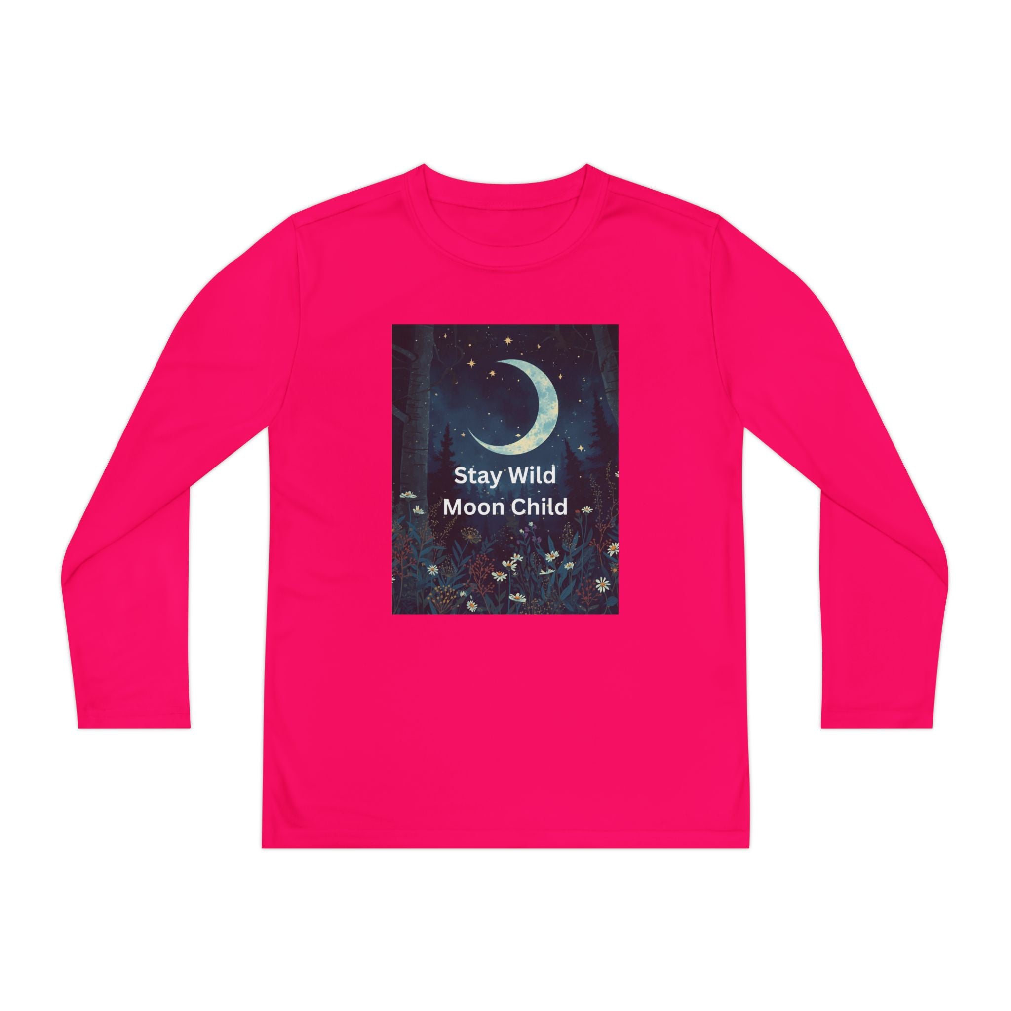 Stay Wild Moon Child Youth Long Sleeve Competitor Tee