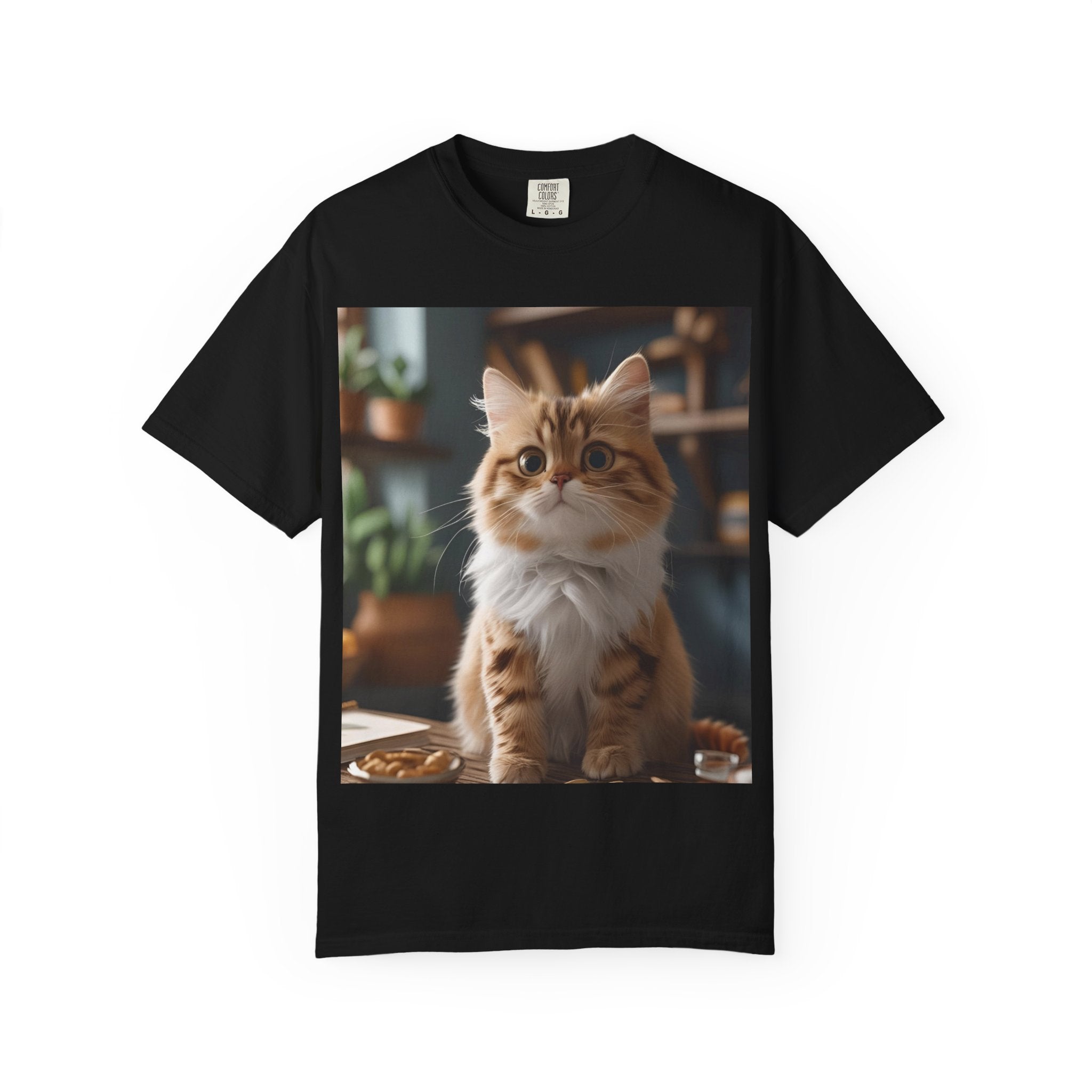 Adorable Cat Graphic T-shirt for Animal Lovers, Cute Pet Tee, Gift for Cat Owners, Casual Wear, Unisex Apparel