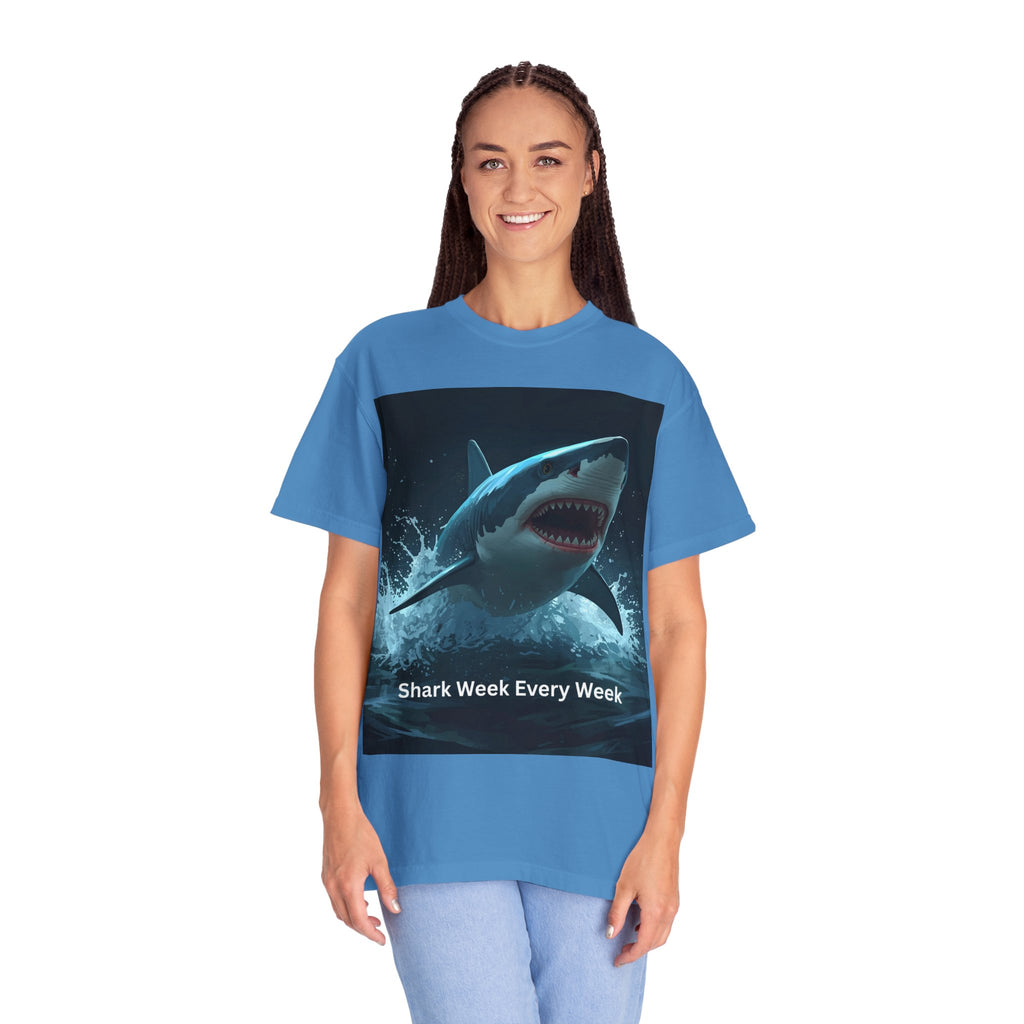 Shark Week Unisex T-Shirt | Fun Ocean Lover Tee, Summer Beachwear, Gift for Shark Fans, Party Outfit, Ocean Conservation Awareness