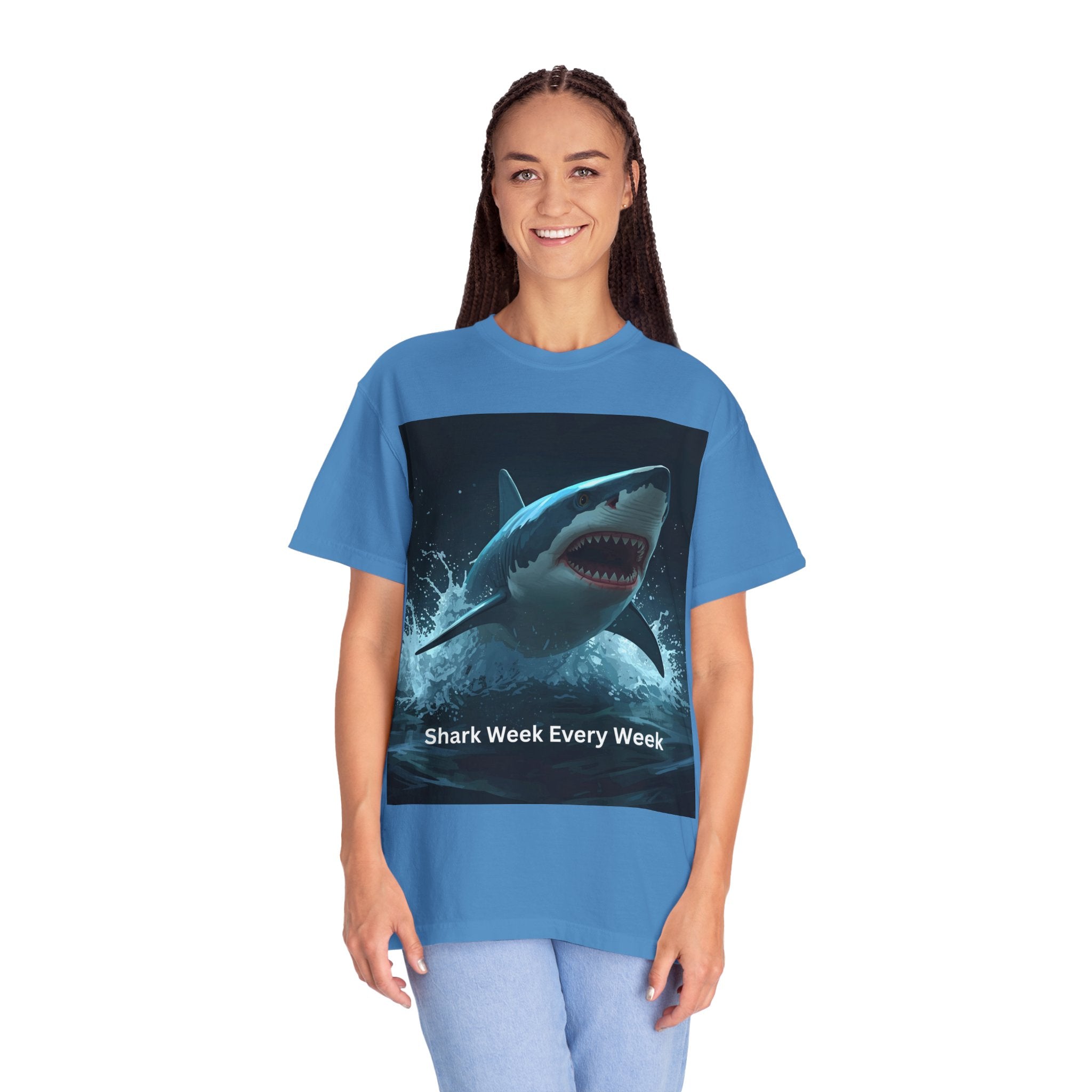 Shark Week Unisex T-Shirt | Fun Ocean Lover Tee, Summer Beachwear, Gift for Shark Fans, Party Outfit, Ocean Conservation Awareness