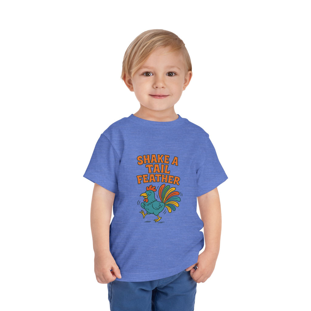 Shake A Tail Feather Funny Toddler Short Sleeve Tee