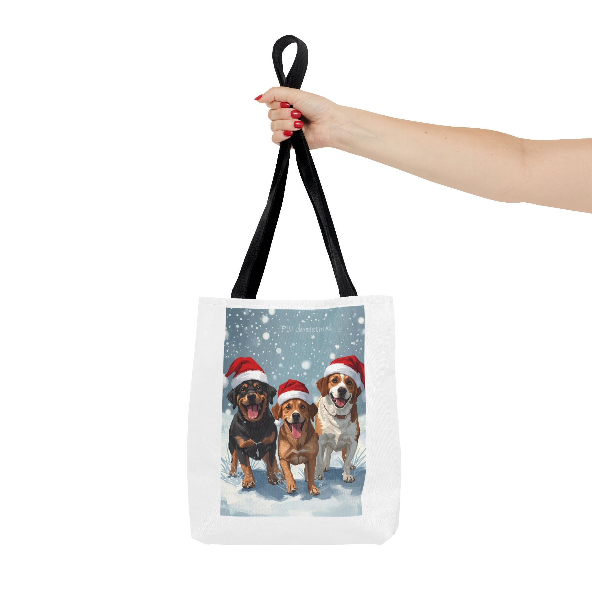 Christmas Dogs Tote Bag | Festive Pet Lover Gift, Snowy Holiday Shopping, Cute Animal Tote, Winter Accessory, Gift for Dog Owners