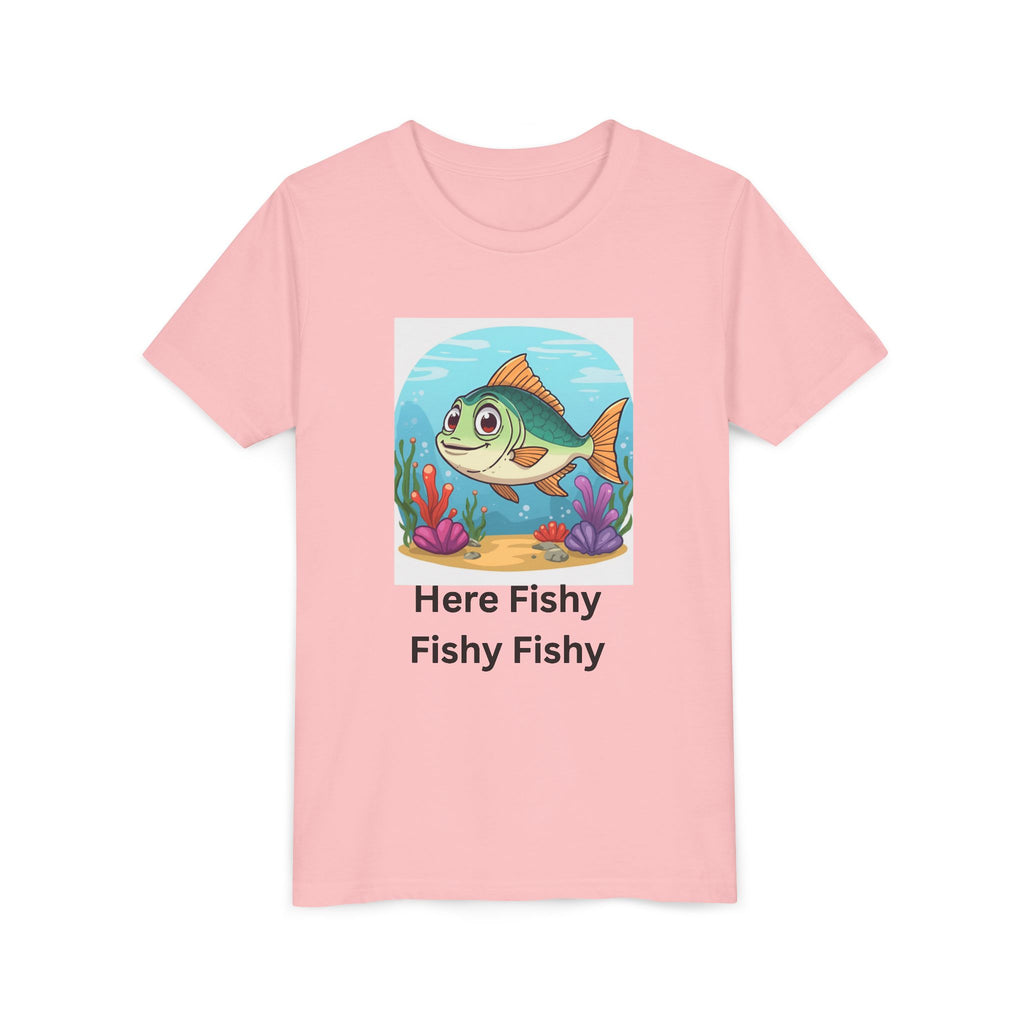 Here Fishy Fishy Fishy Youth Short Sleeve Tee