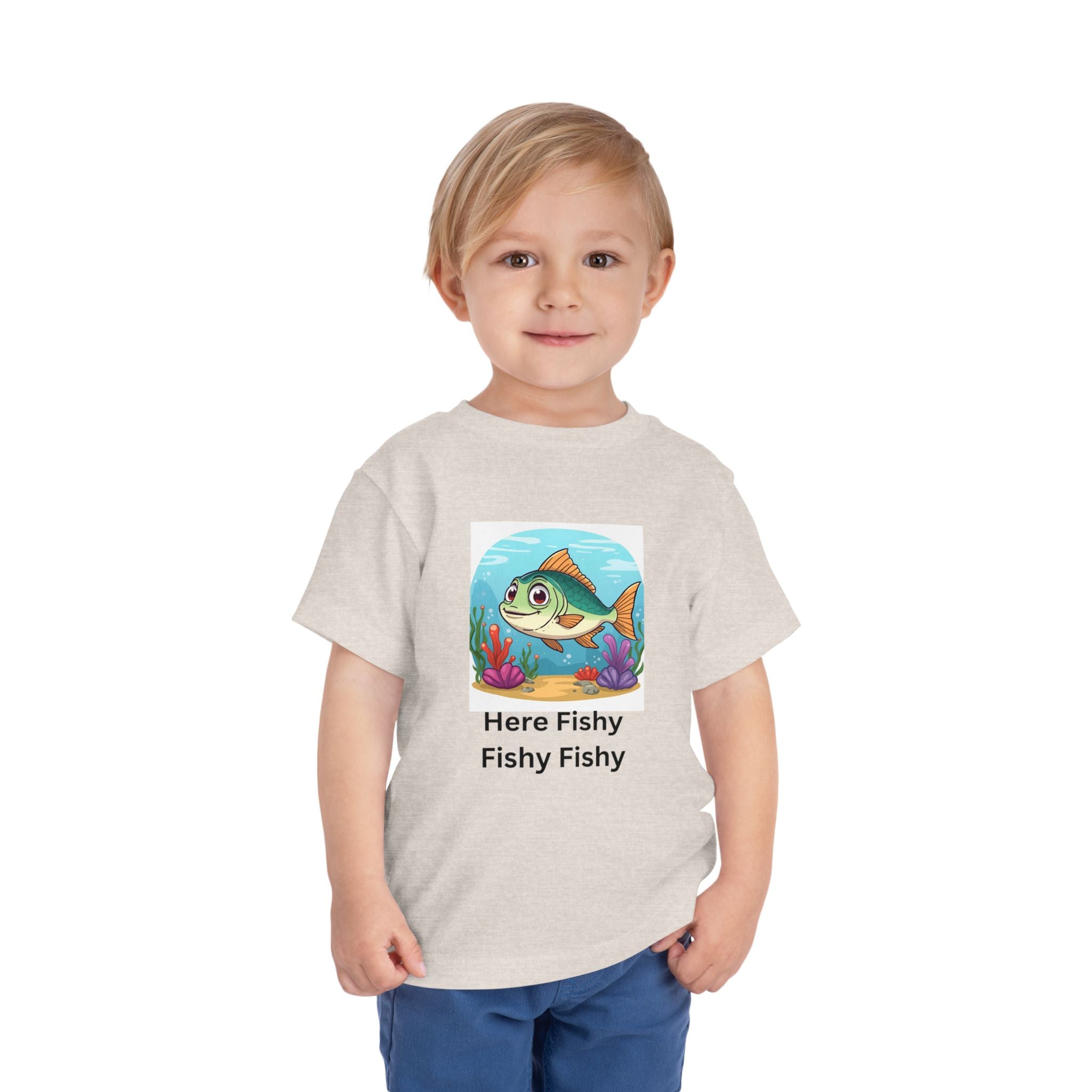 Here Fishy Fishy Fishy Toddler Short Sleeve Tee