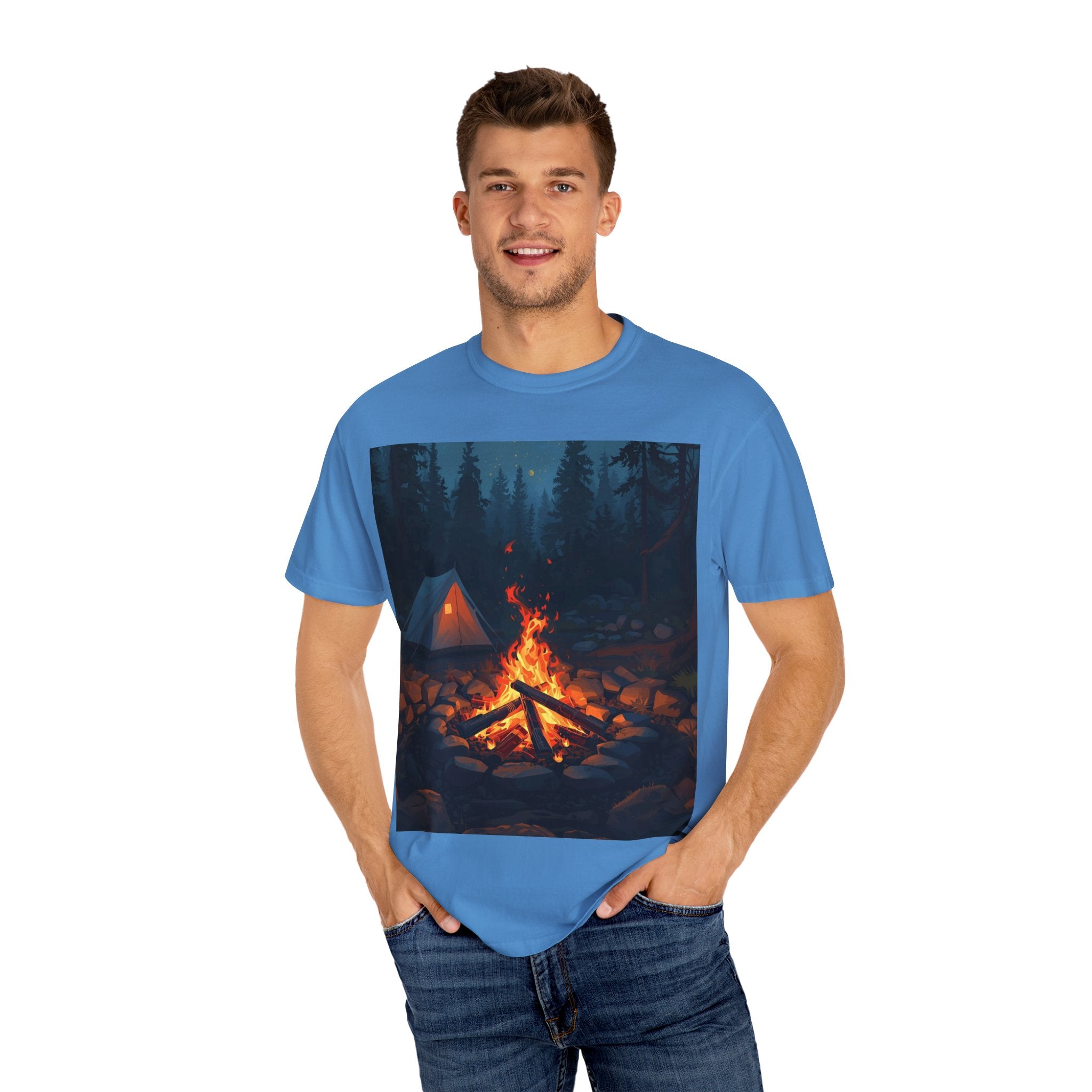 Cozy Campfire Unisex Garment-Dyed T-shirt