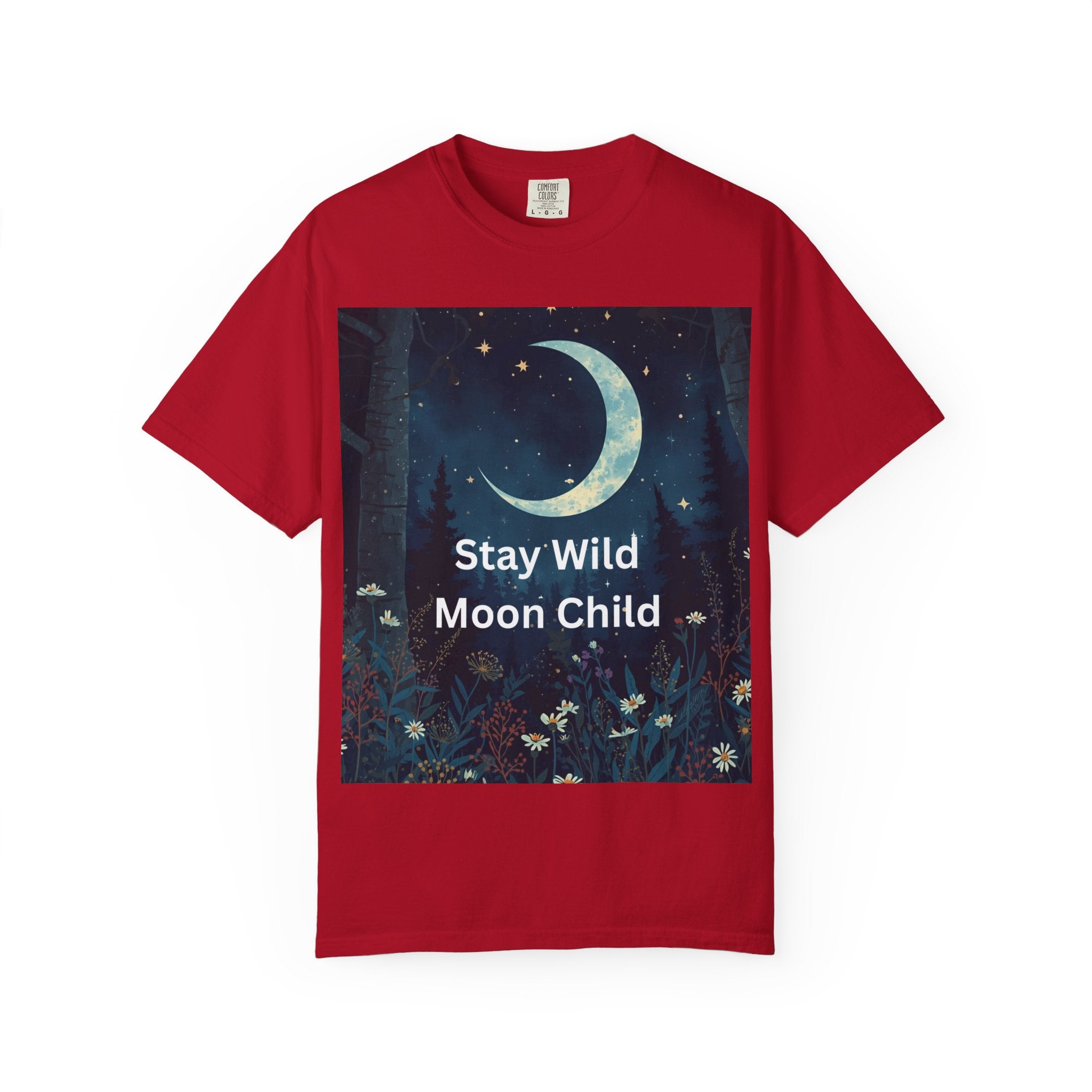Unisex Stay Wild Moon Child T-Shirt, Stay Wild Graphic Tee, Boho Style Shirt, Gift for Nature Lovers, Vintage Vibe Apparel