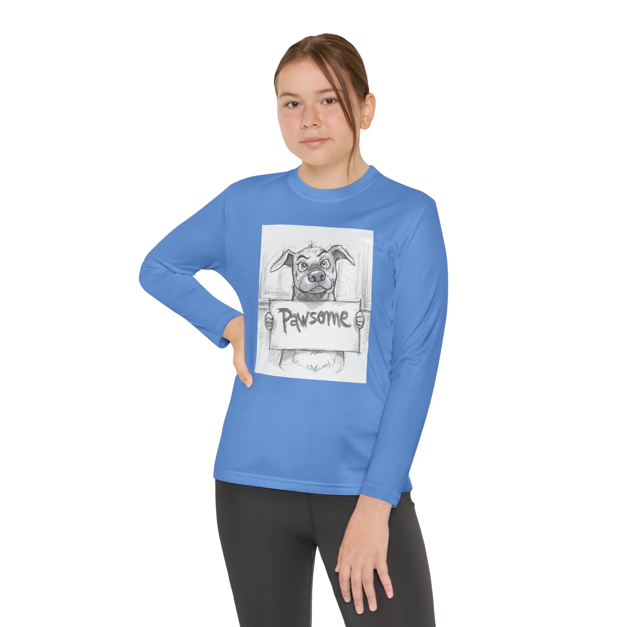 Pawsome Dog Youth Long Sleeve Competitor Tee