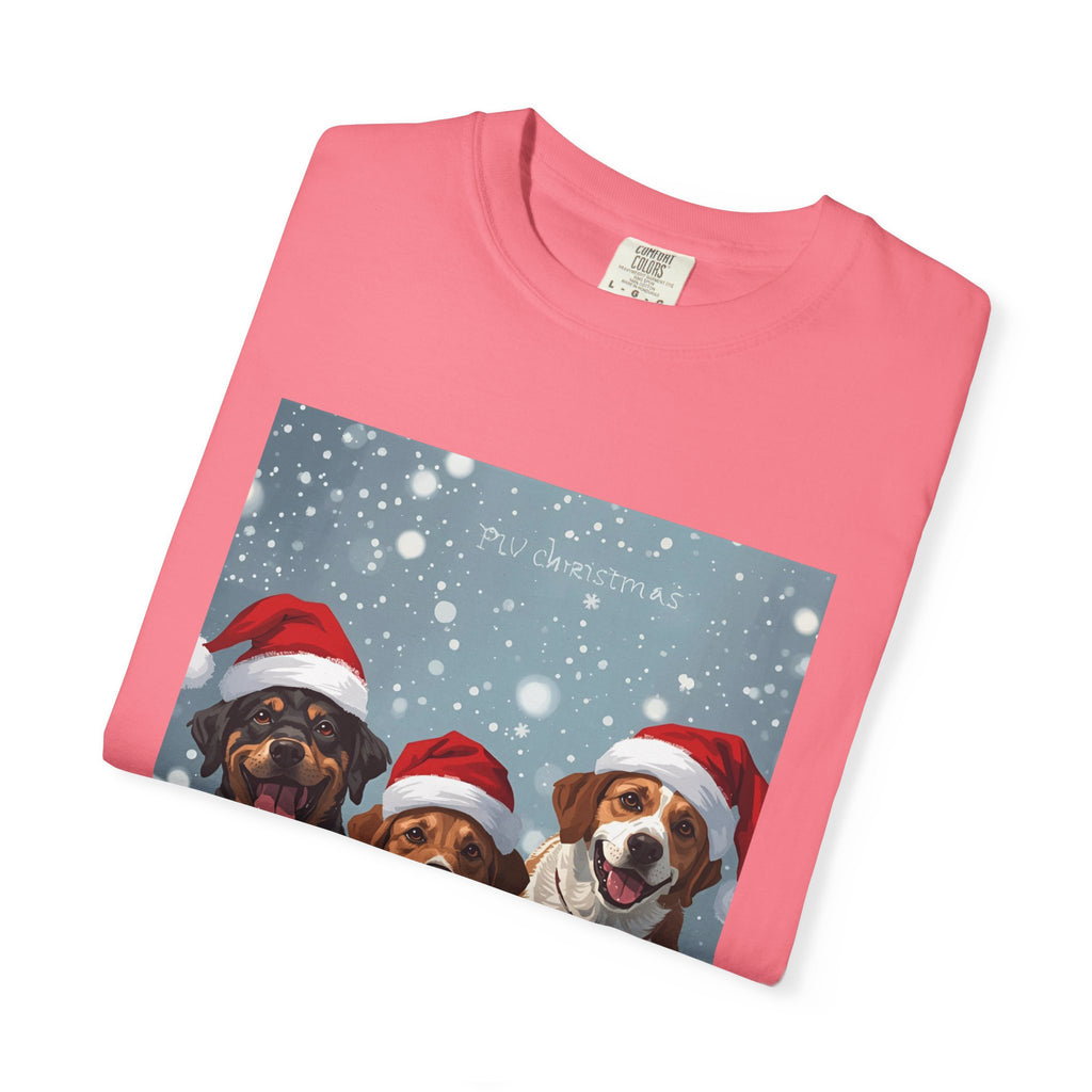 Cute Festive Dog Christmas T-Shirt, Unisex Holiday Tee, Cute Pet Lover Shirt, Christmas Apparel, Dog-Themed Gift, Winter Wear, Fun Family Outfit