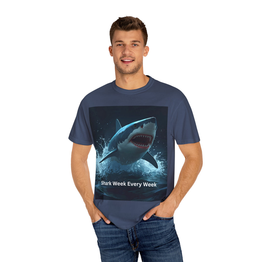 Shark Week Unisex T-Shirt | Fun Ocean Lover Tee, Summer Beachwear, Gift for Shark Fans, Party Outfit, Ocean Conservation Awareness