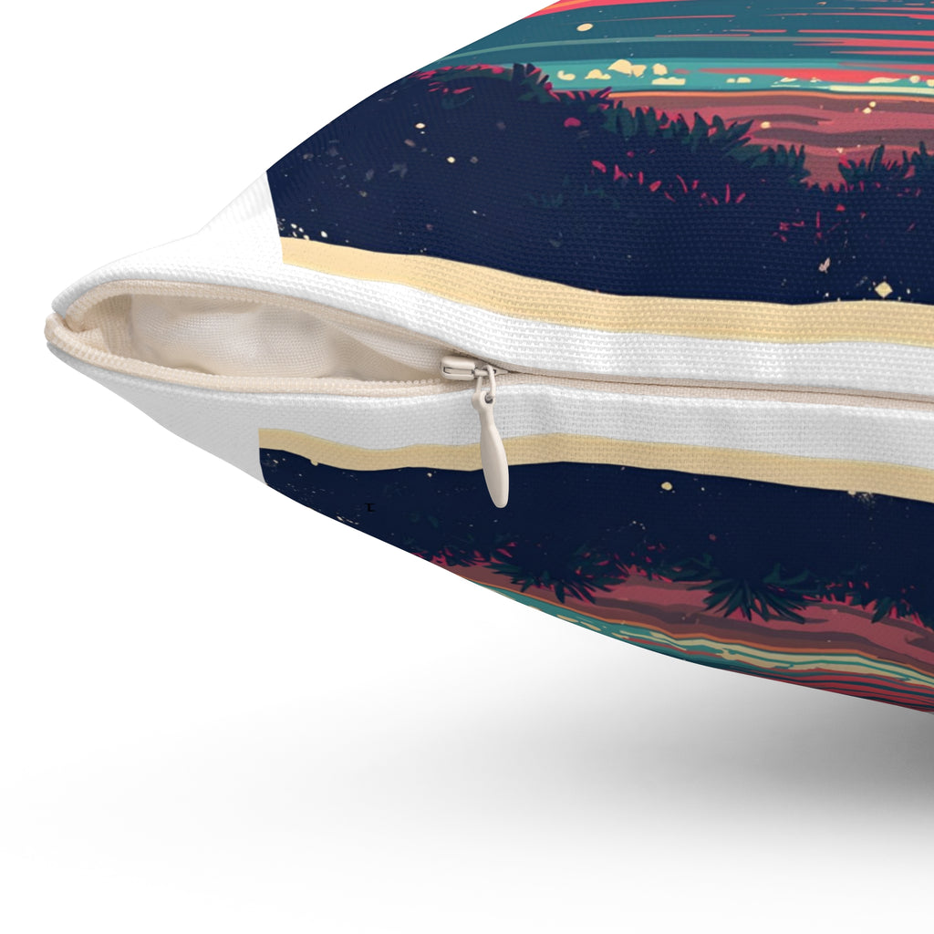 Tropical Chill Vibes Pillow - Relaxing Home Decor, Beach Theme, Vacation Vibes, Boho Accent Cushion, Gift for Friends