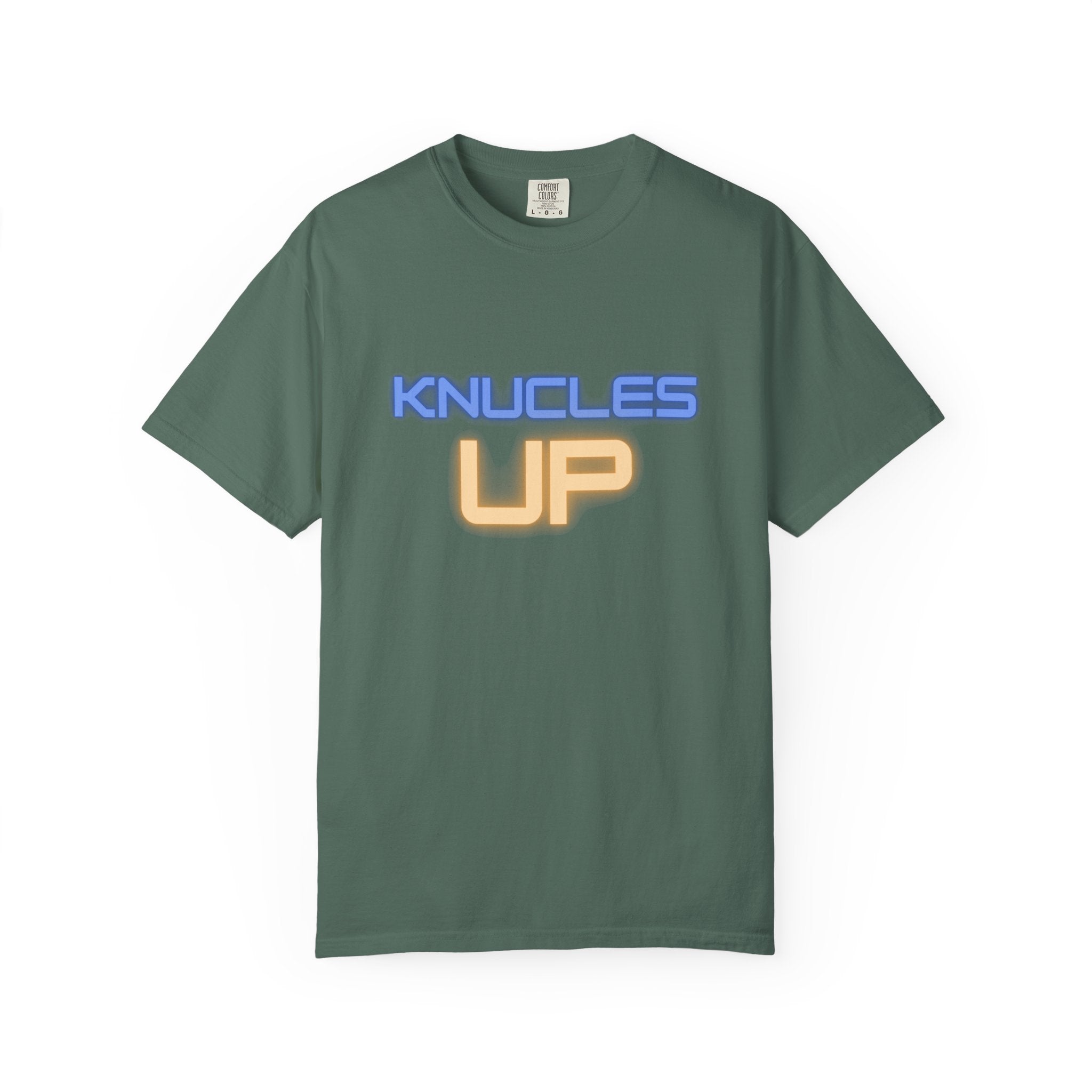 Knuckles Up Unisex Garment-Dyed T-Shirt, Casual Wear, Street Style, Graphic Tee
