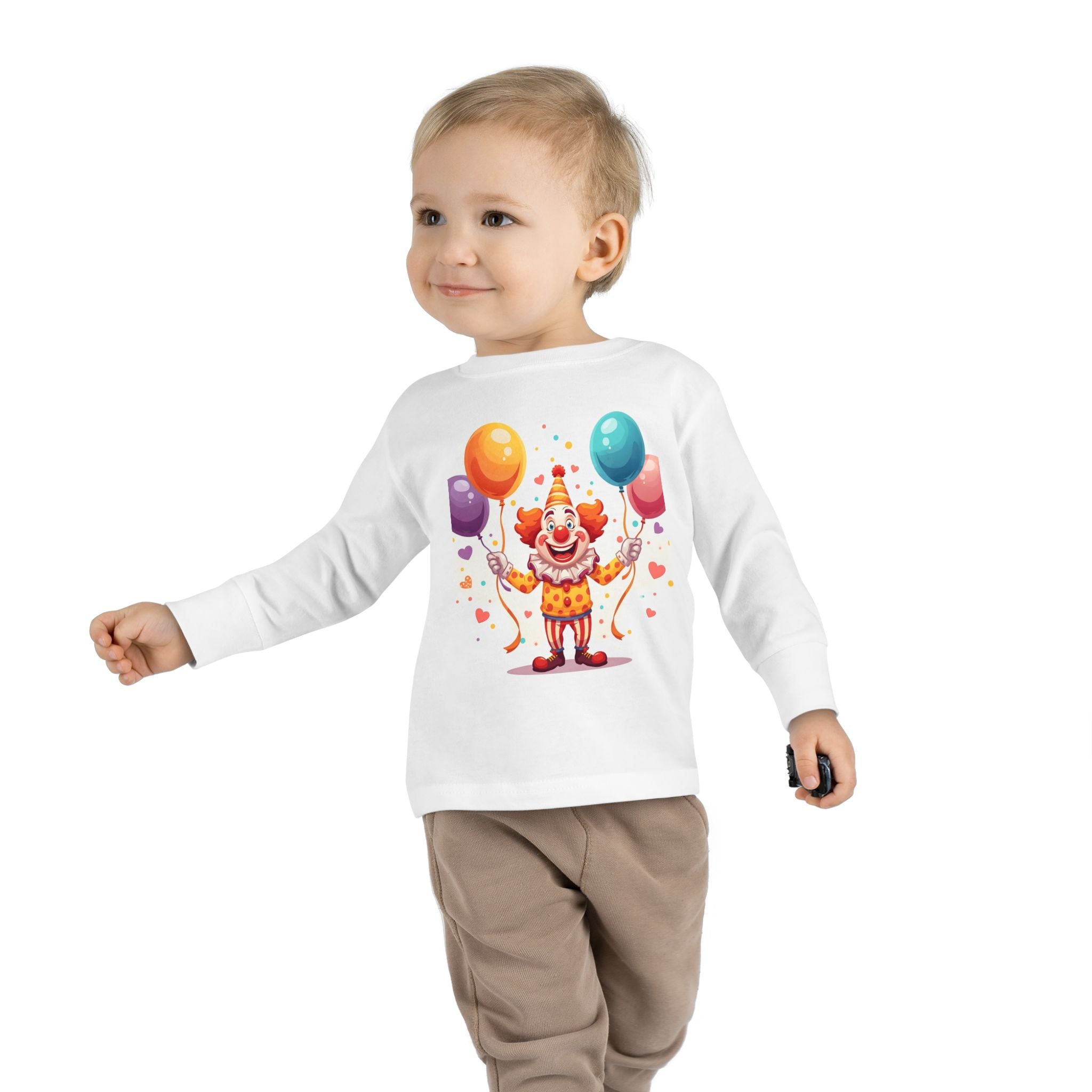 Funny Clown Toddler Long Sleeve Tee