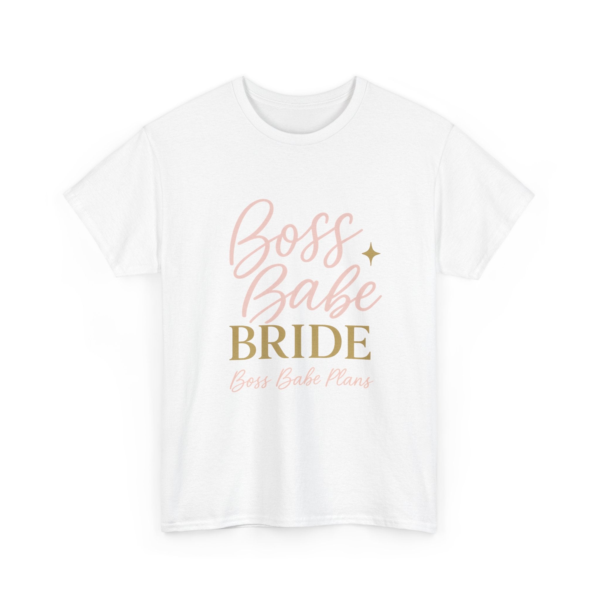 Boss Babe Plans Bride Tee - Unisex Heavy Cotton T-Shirt for Future Brides