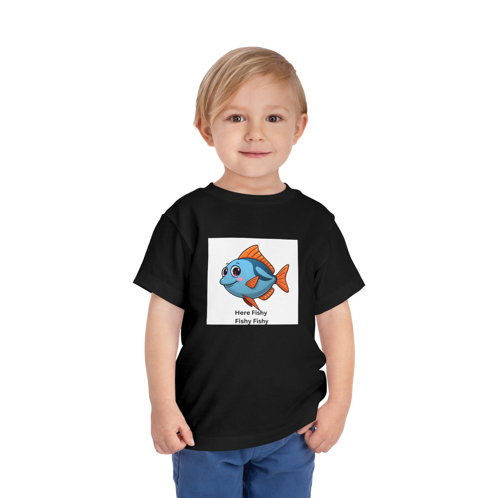 Here Fishy Fishy Fishy Toddler Short Sleeve Tee
