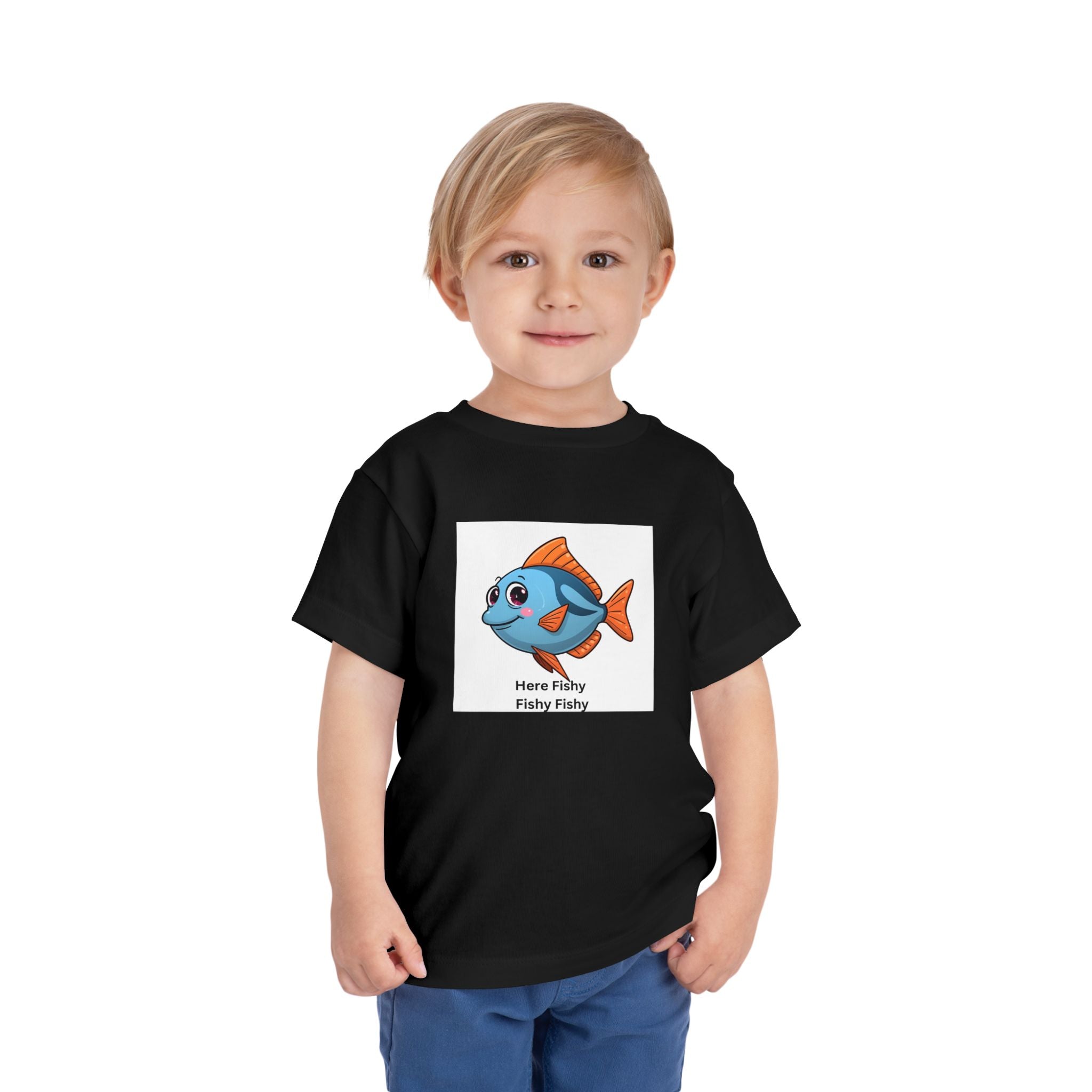 Here Fishy Fishy Fishy Toddler Short Sleeve Tee