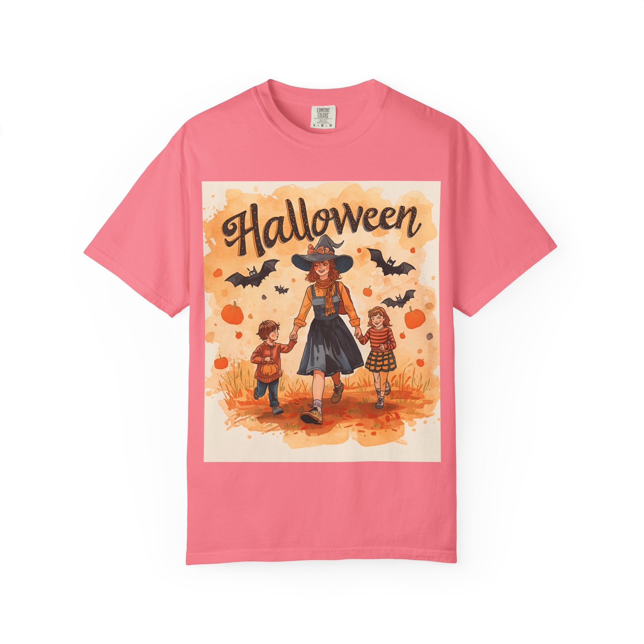 Halloween Themed Mom And Children Unisex T-shirt, Spooky Family Shirt, Fall Apparel, Halloween Costume Tee, Handcrafted Halloween Gift