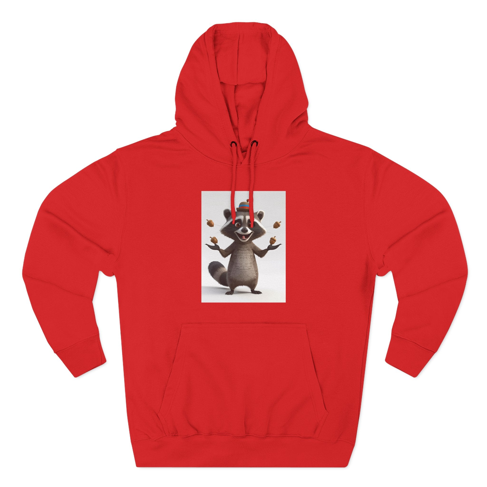 Raccoon Three-Panel Fleece Hoodie