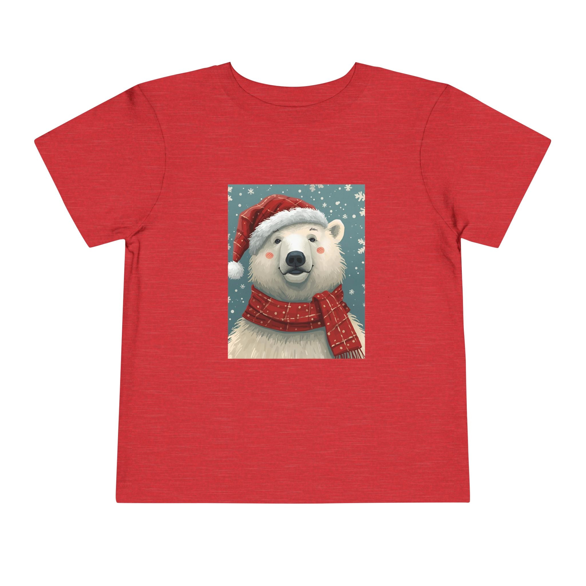 Adorable Holiday Polar Bear Toddler Tee, Christmas Gift, Cute Winter Shirt, Kids Fashion, Seasonal Apparel