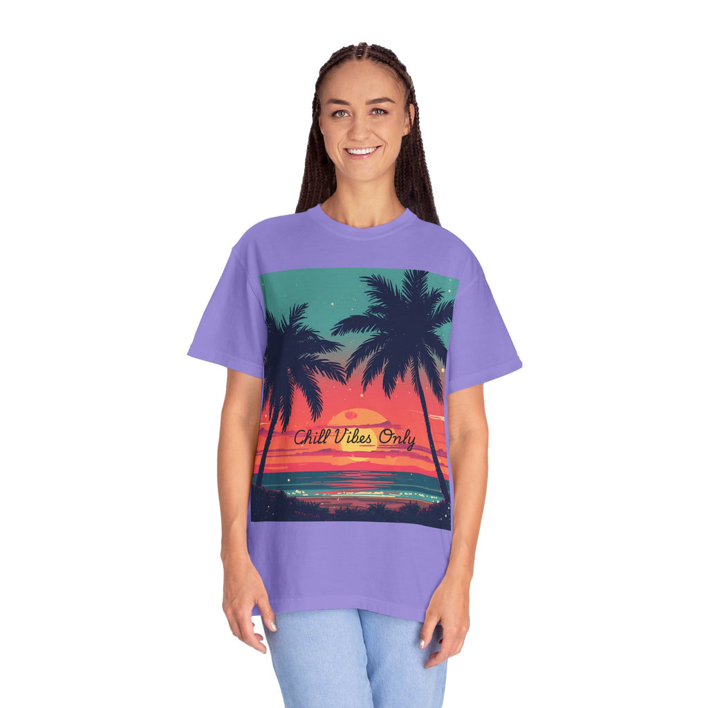Tropical Sunset Unisex Garment-Dyed T-shirt