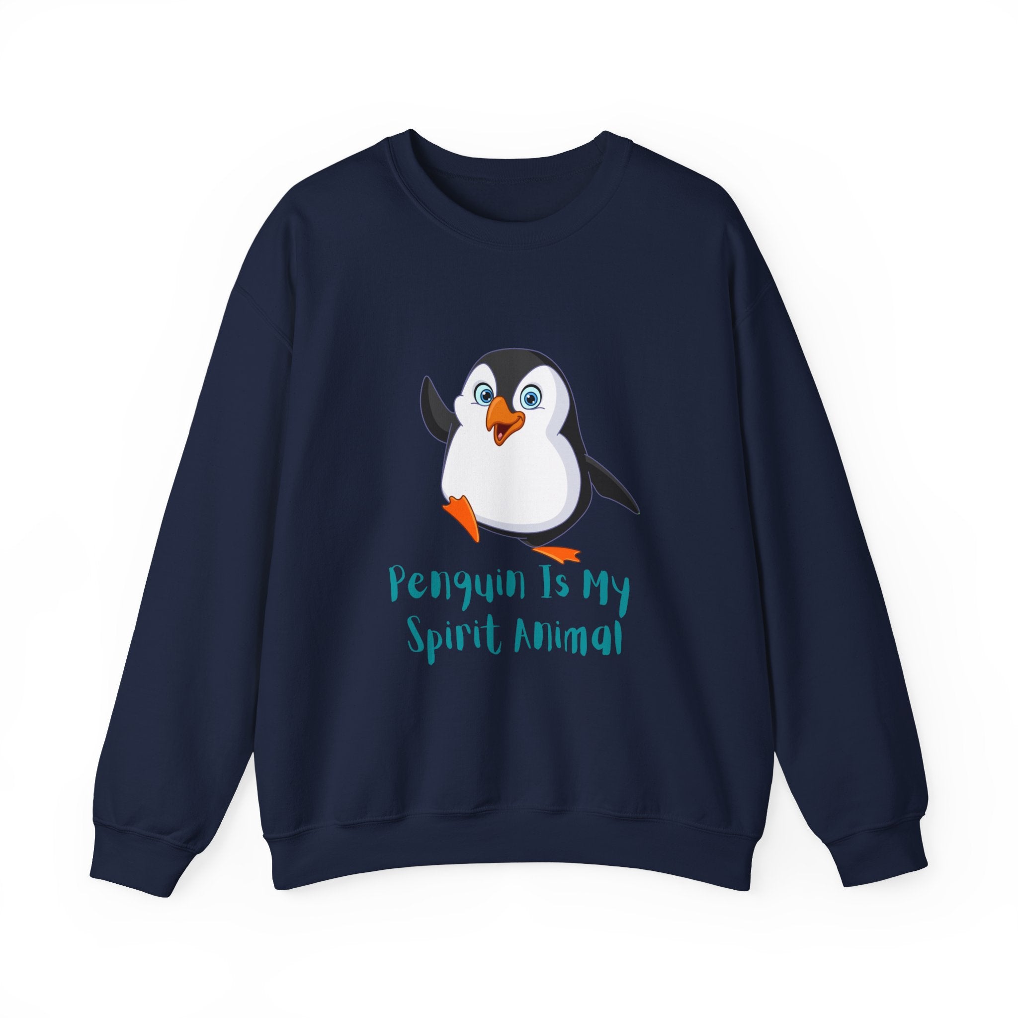 Penguin Spirit Animal Crewneck Sweatshirt - Cozy Gift for Animal Lovers, Winter Layer, Cute Sweatshirt, Funny Gift, Casual Wear